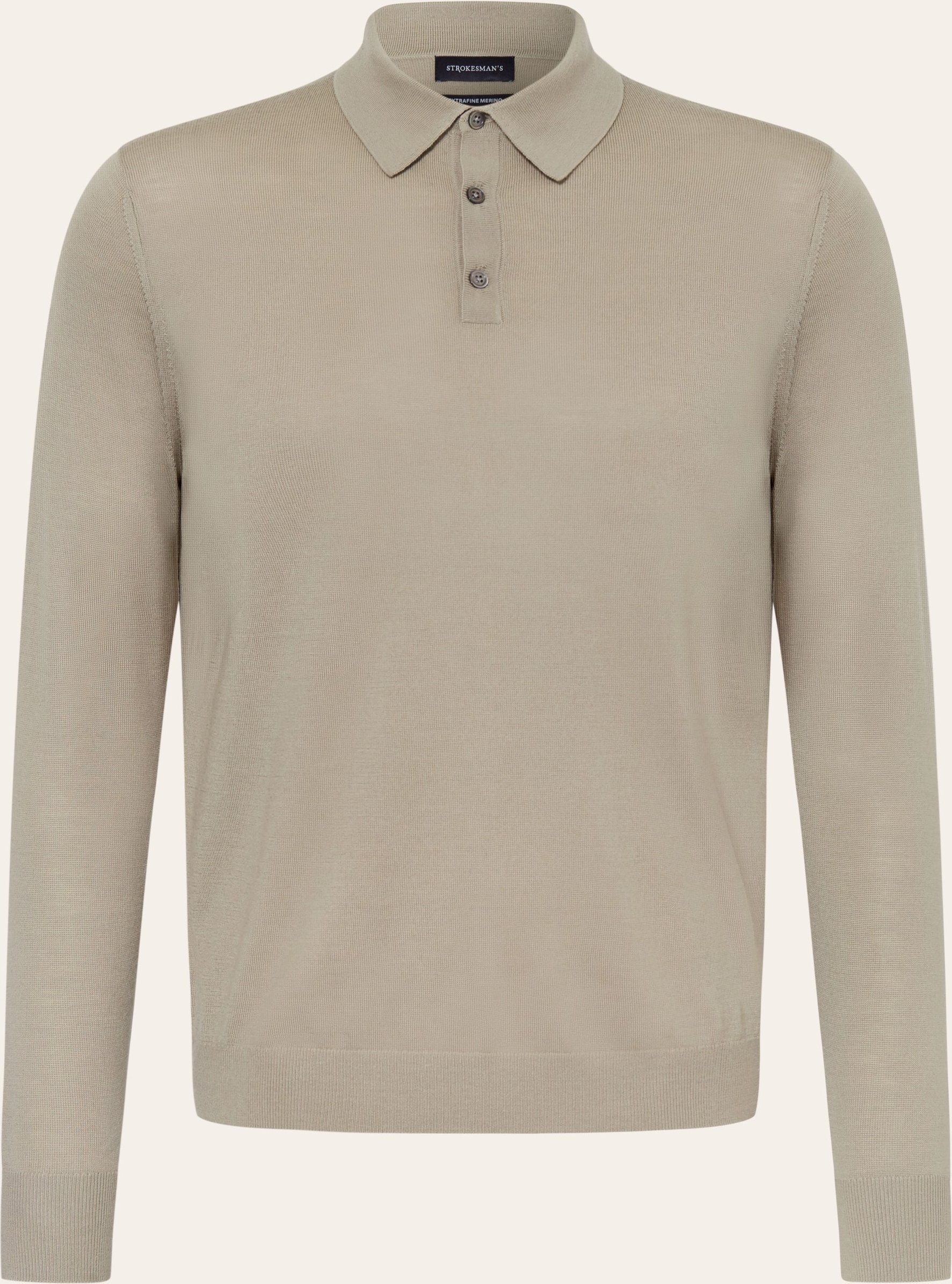 Strokesman's Strick-Poloshirt Aus Merinowolle gruen