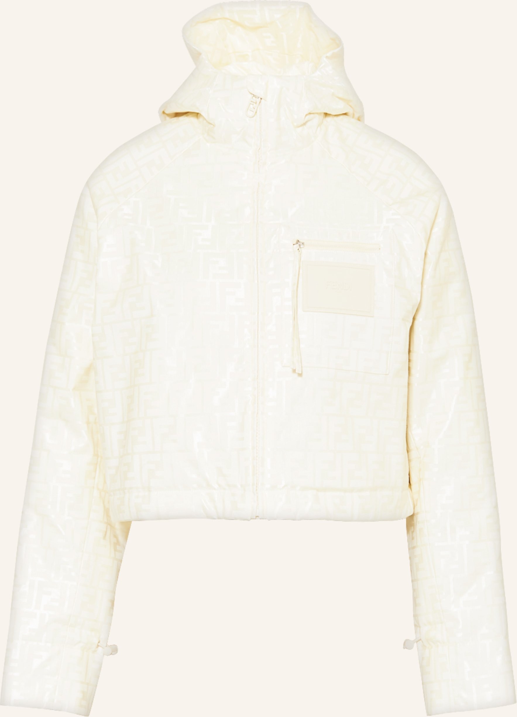 Fendi Cropped-Jacke beige