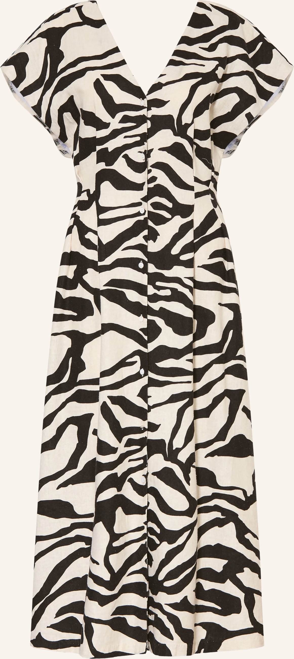 Ichi Kleid Ihlinno Mit Leinen schwarz