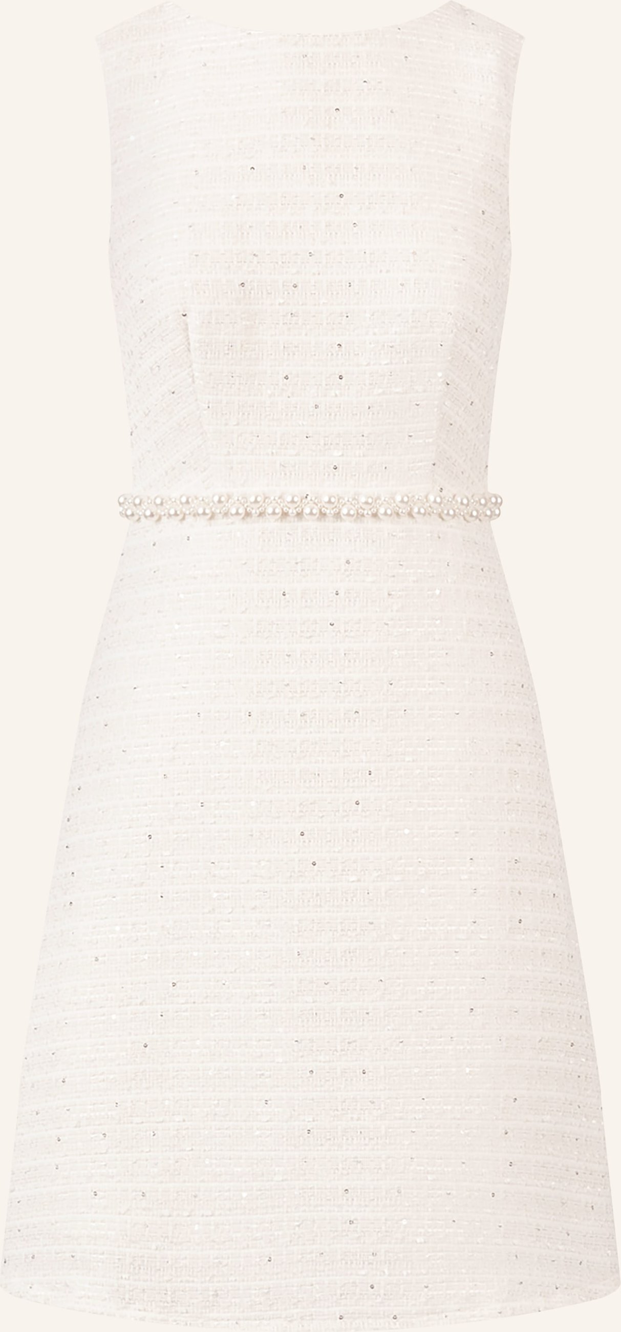 Apart Cocktailkleid Mit Schmuckperlen Und Glitzergarn weiss