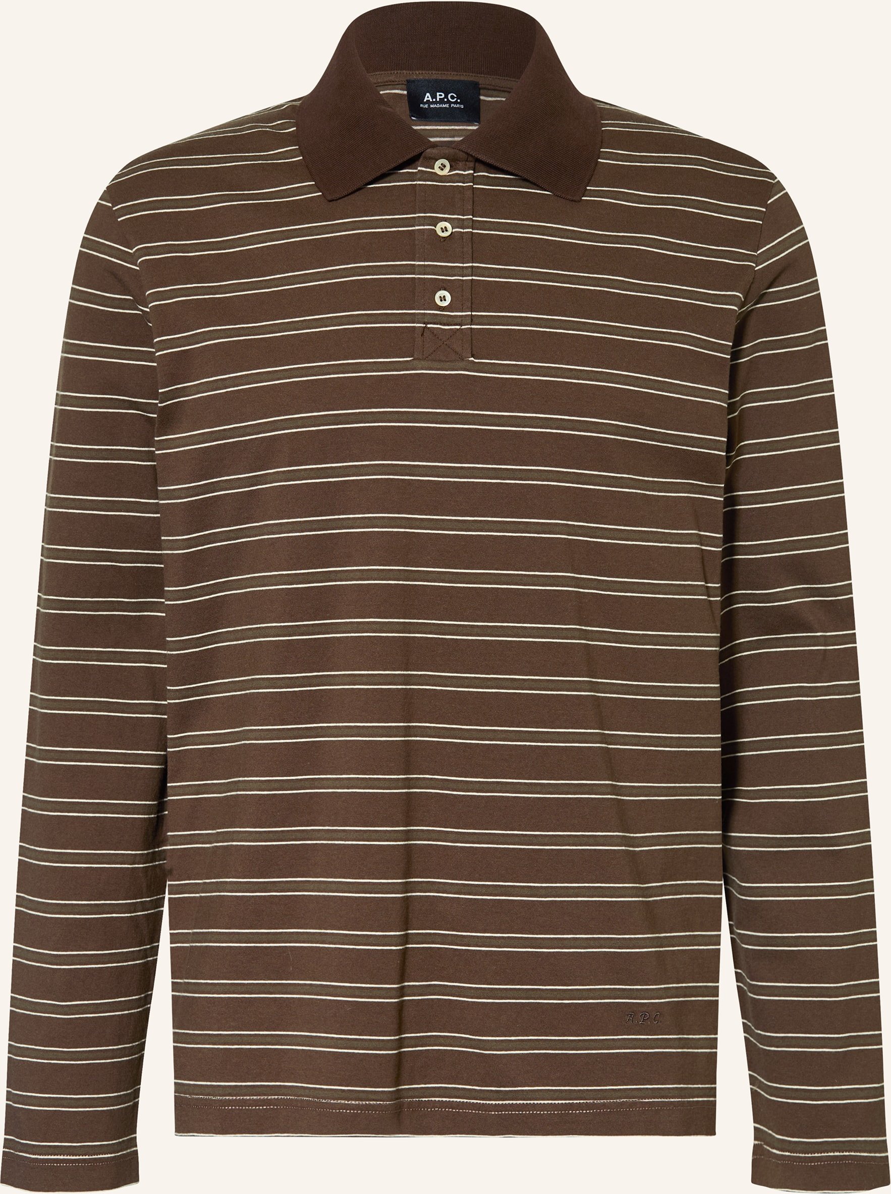 A.P.C. Rugbyshirt braun