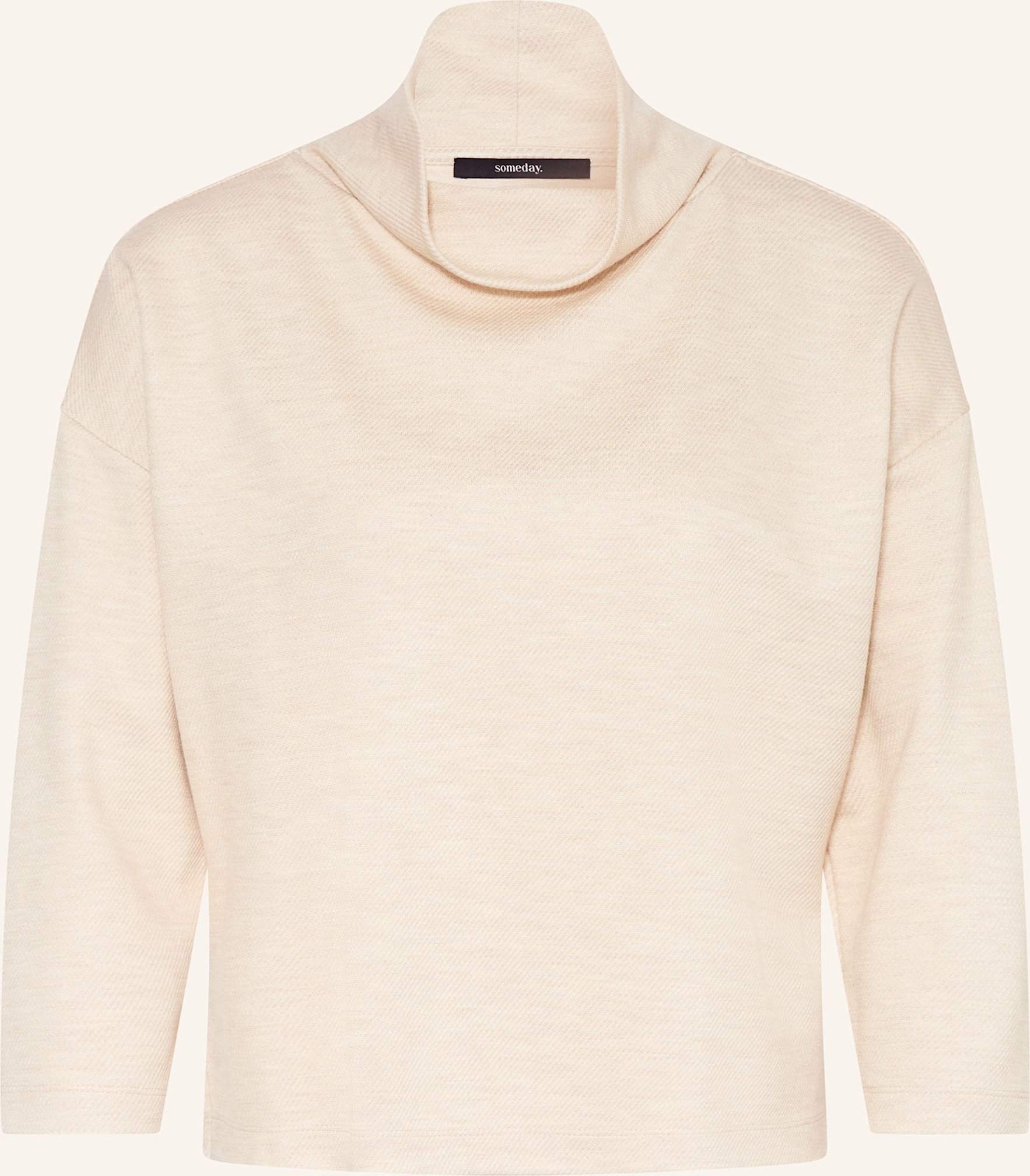 Someday Rollkragenshirt Ujule Mit 3/4-Arm beige