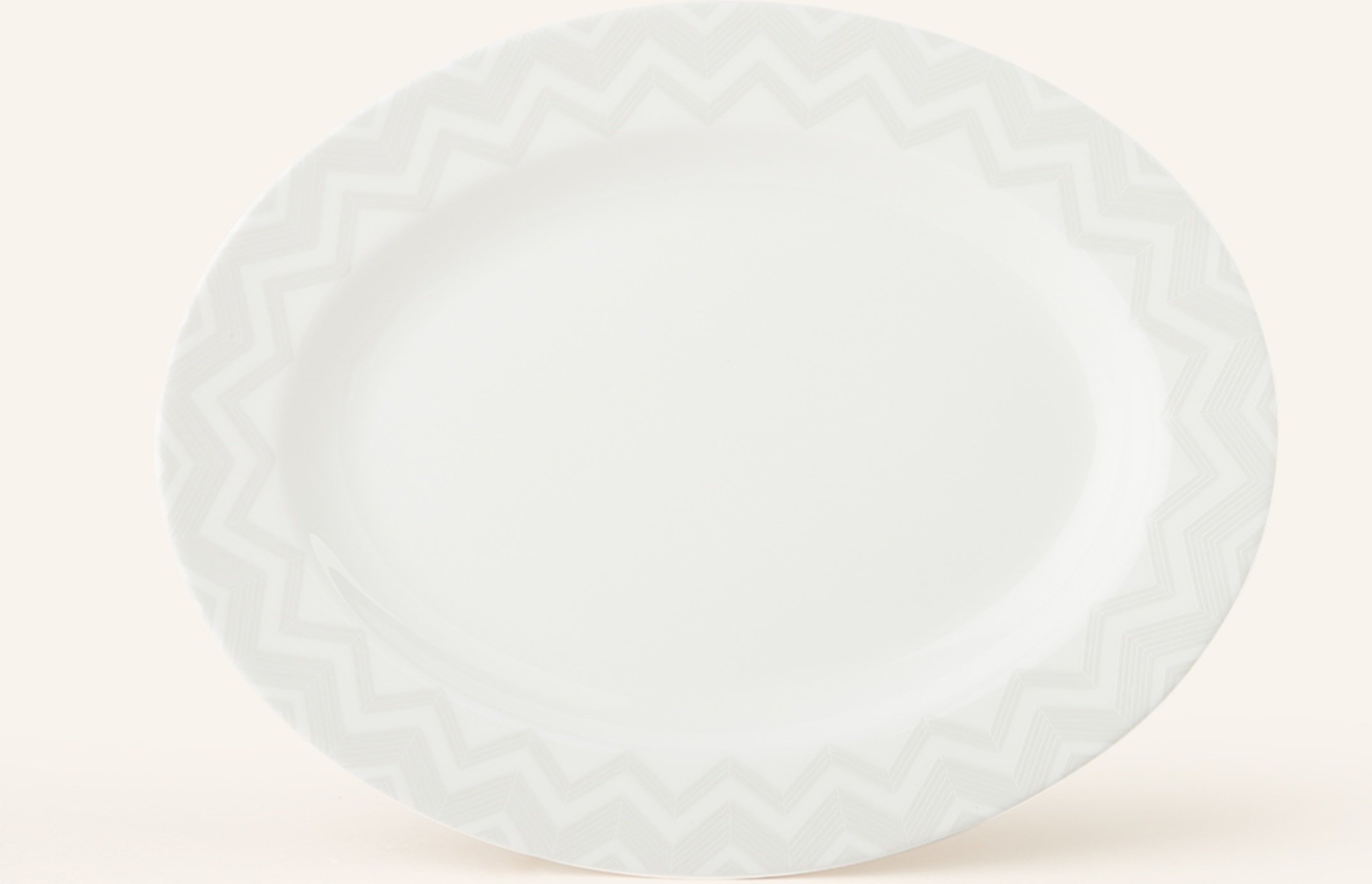 Missoni Home Servierplatte Zig Zag weiss