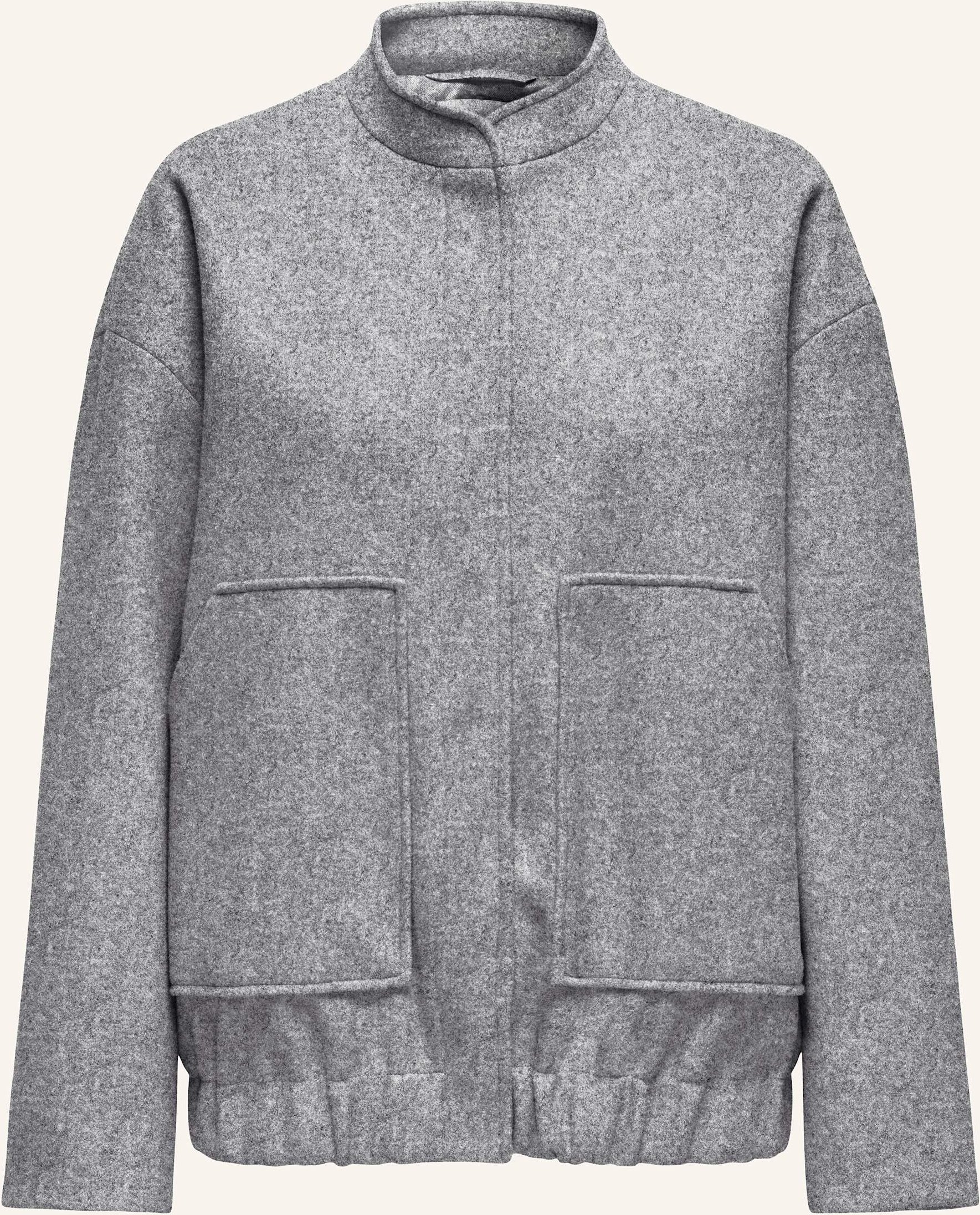 Only Oversized-Blouson Aus Flanell grau
