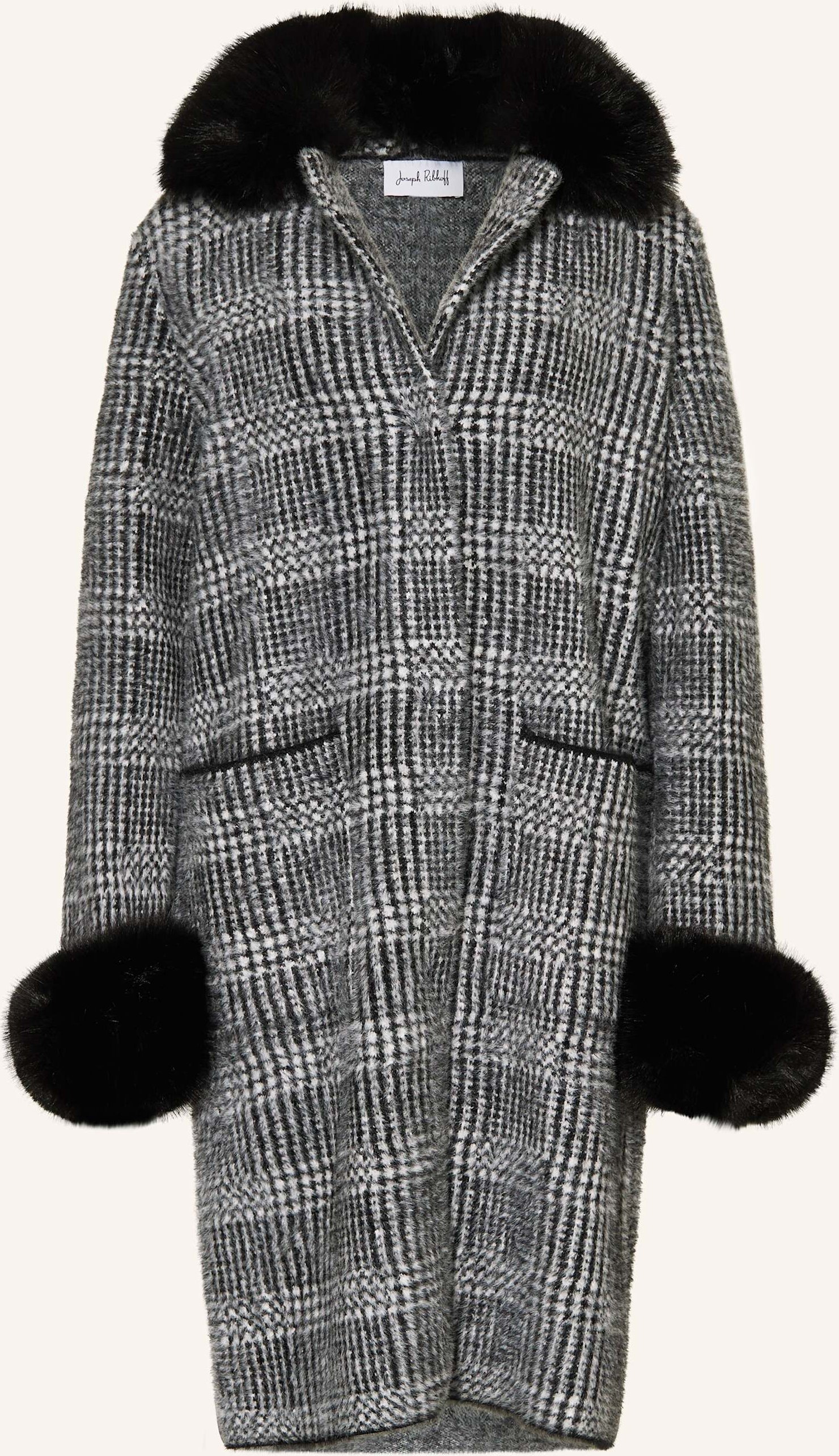 Joseph Ribkoff Mantel Mit Abnehmbarem Kunstfell schwarz