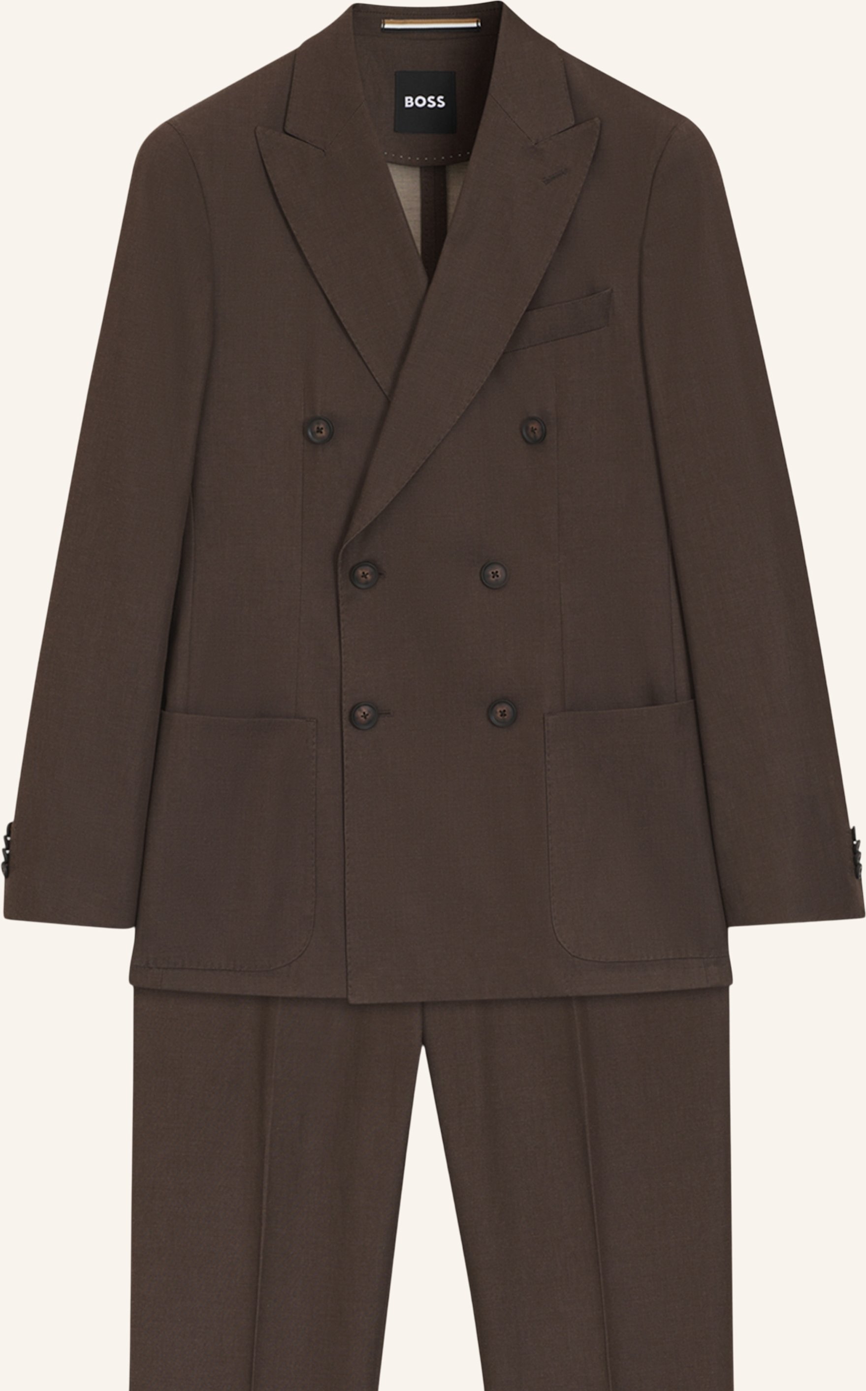 Boss Business Anzug C-Huge-2pcs-Db-262 Slim Fit braun