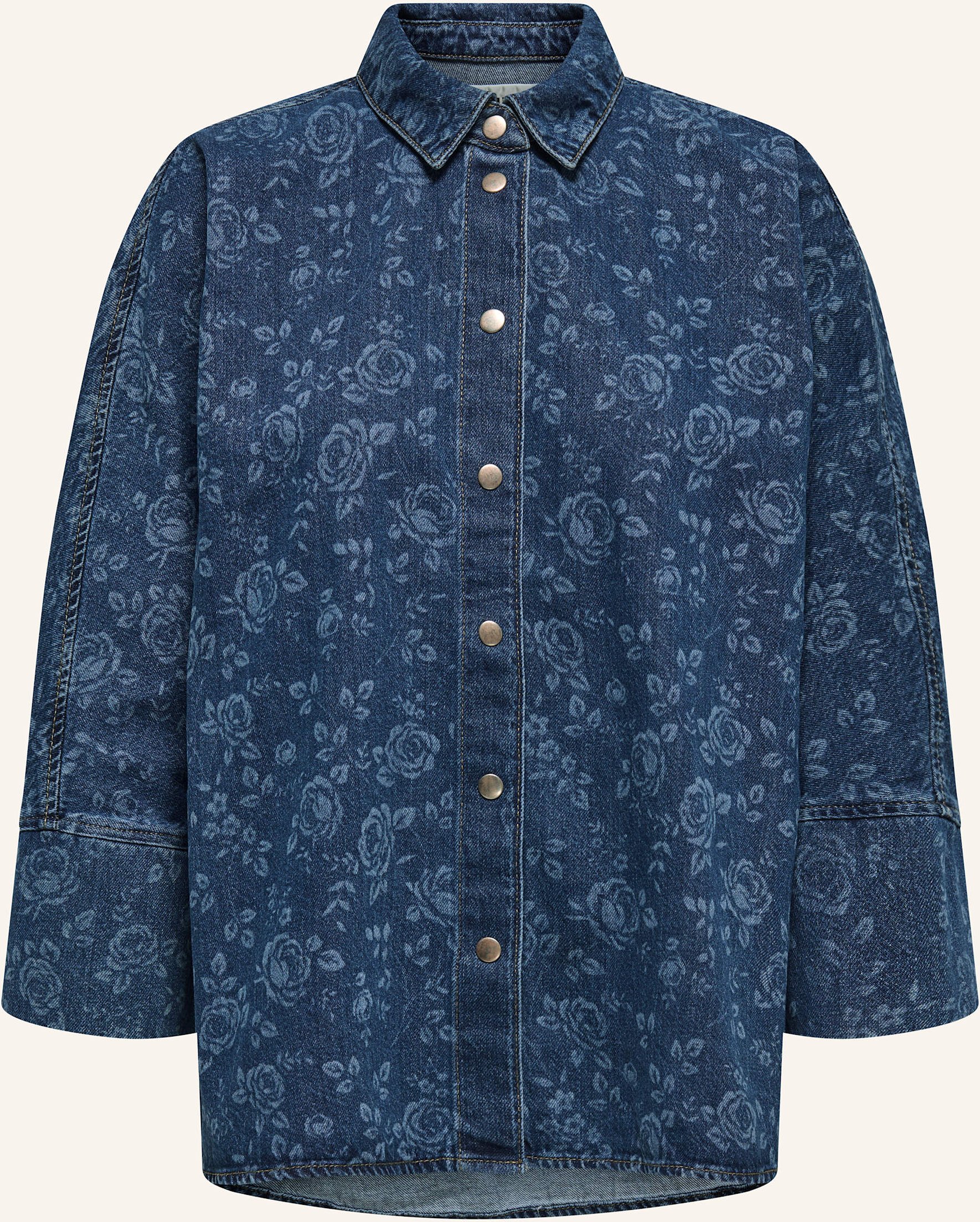 Only Jeansbluse Mit 3/4-Arm blau