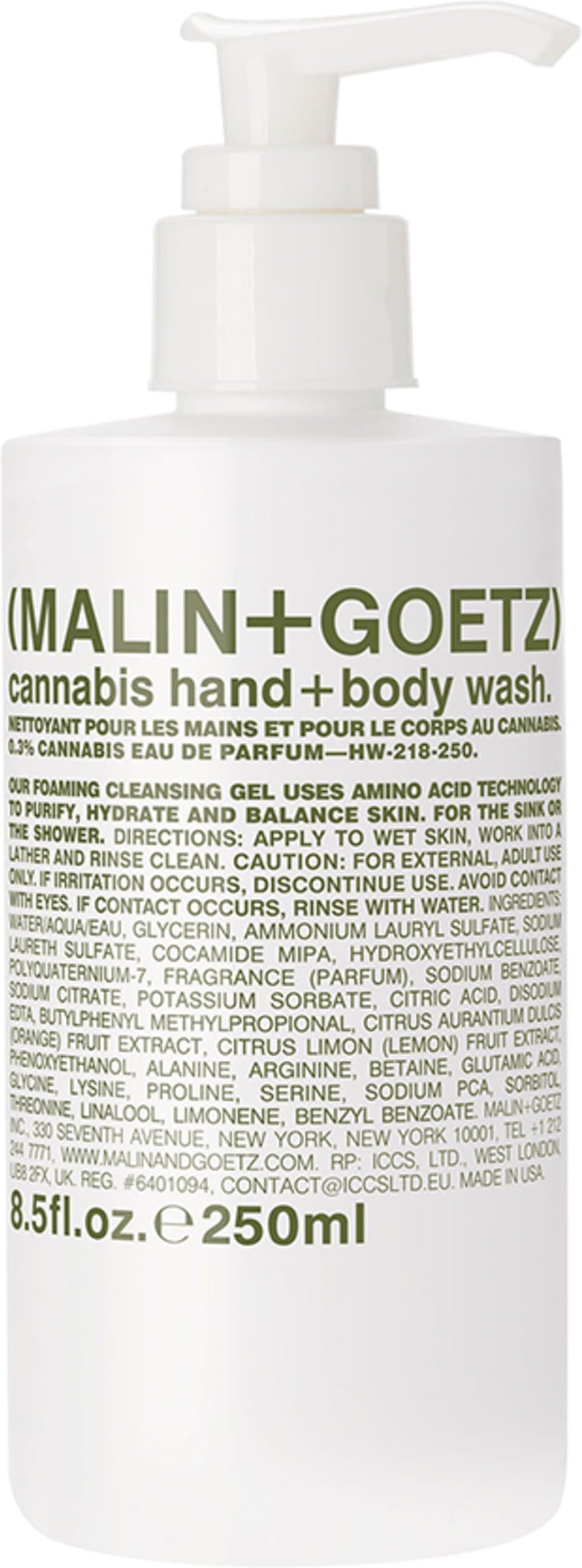 (Malin+Goetz) Cannabis Hand + Body Wash Körper- und Handwaschgel 250 ml