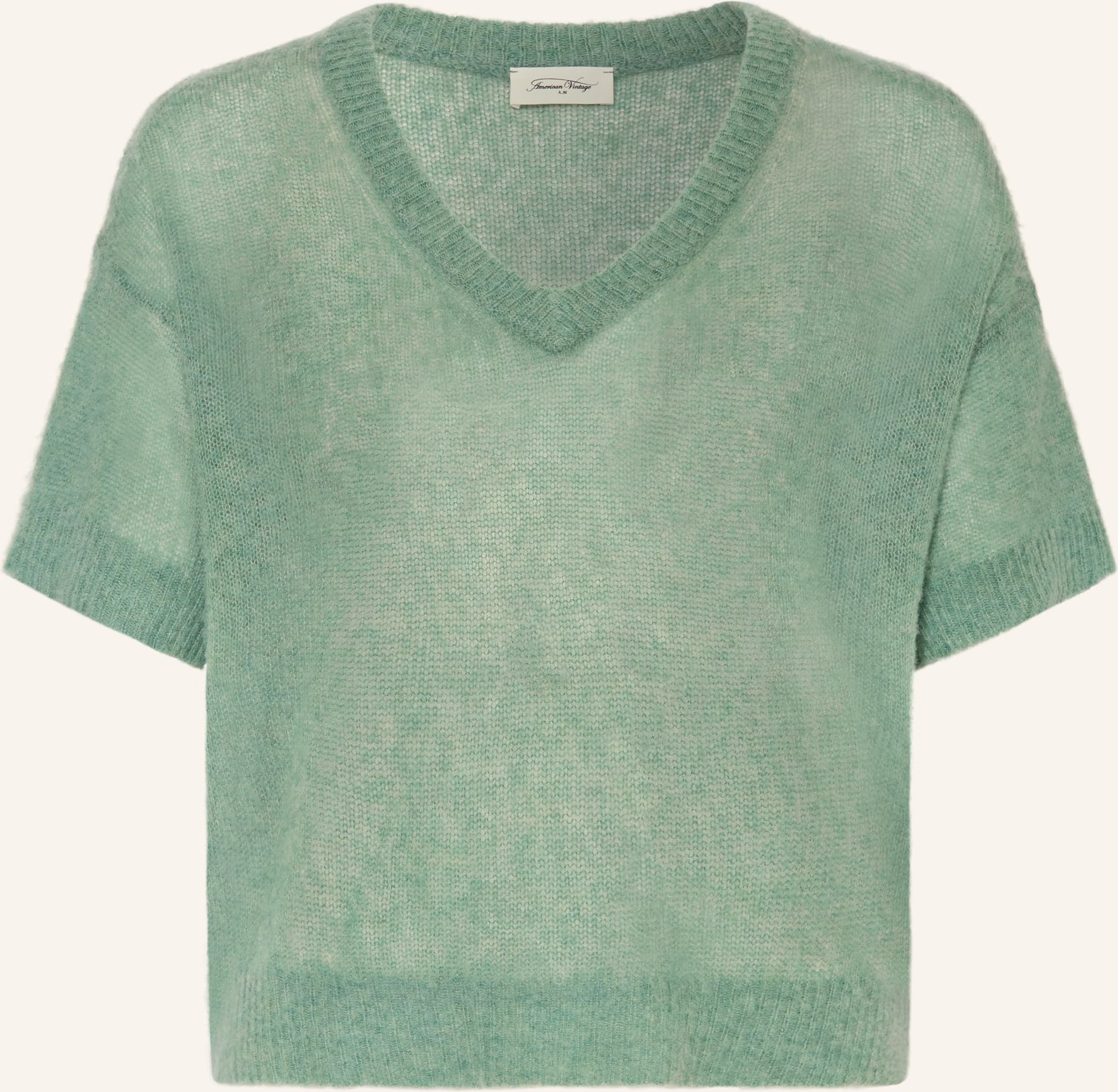 American Vintage Strickshirt Bodyrow gruen