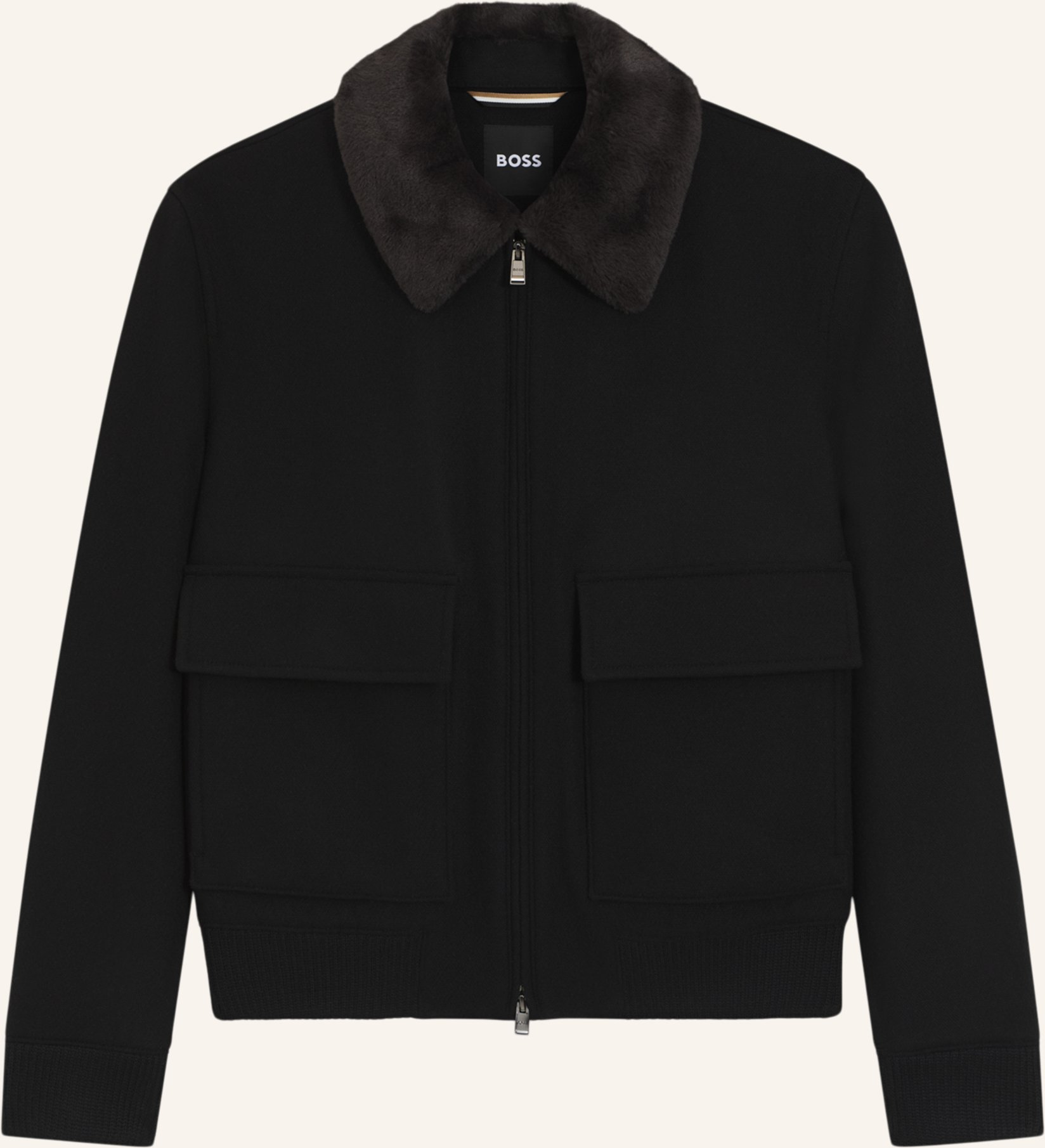 Boss Klassischer Mantel H-Charly-251 Regular Fit schwarz