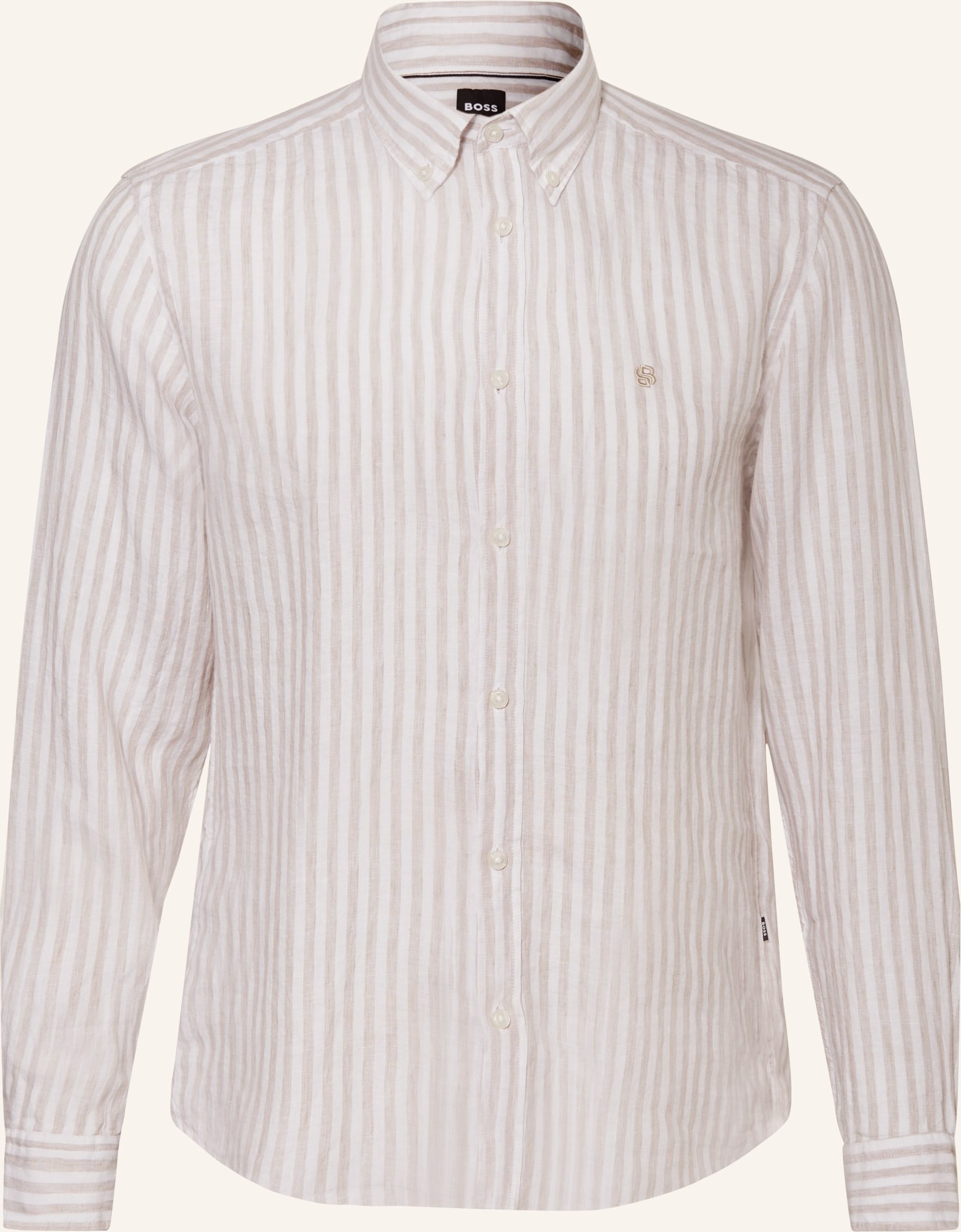 Thumbnail - Boss Leinenhemd Liam Regular Fit beige