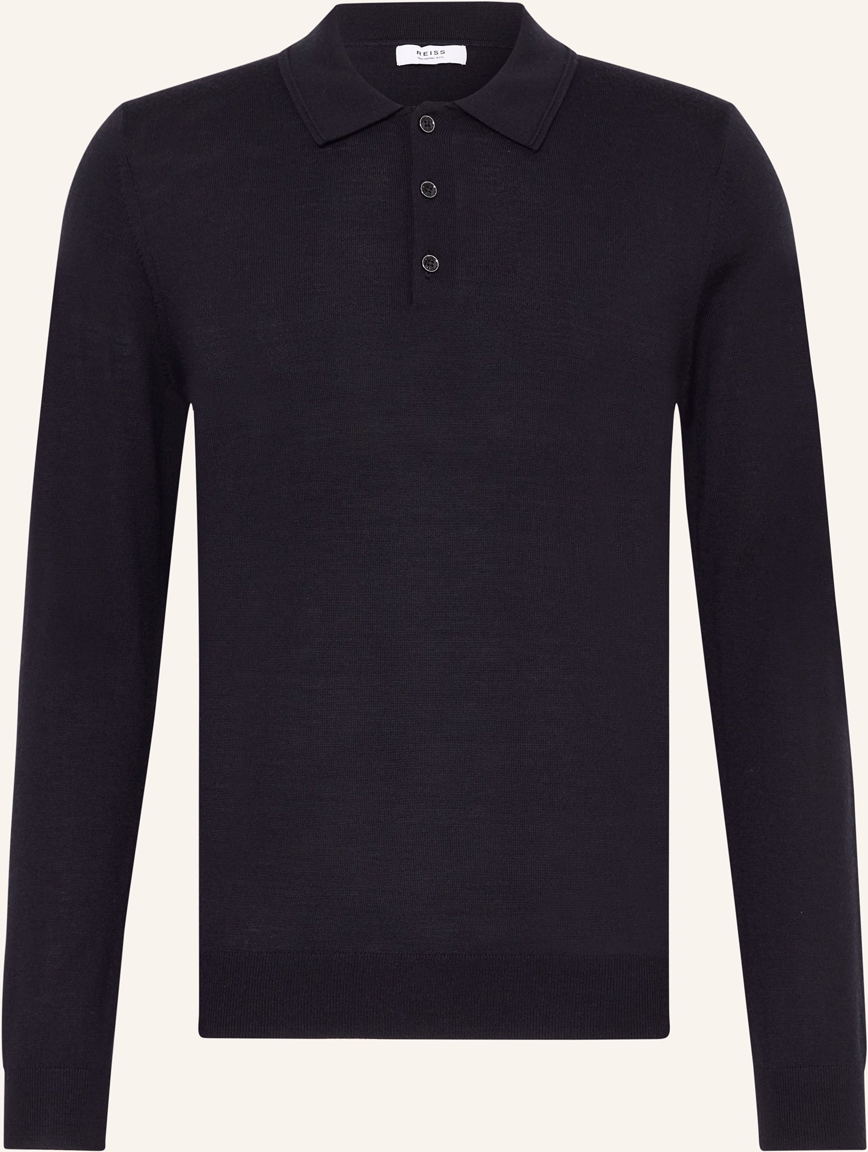 Reiss Strick-Poloshirt Trafford Aus Merinowolle blau