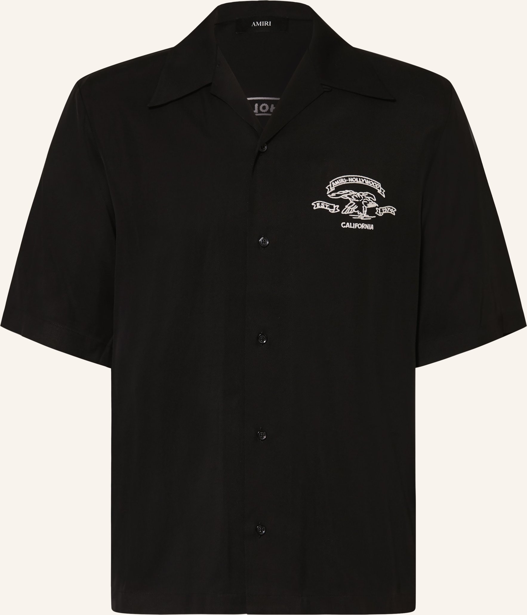 Amiri Resorthemd Regular Fit schwarz