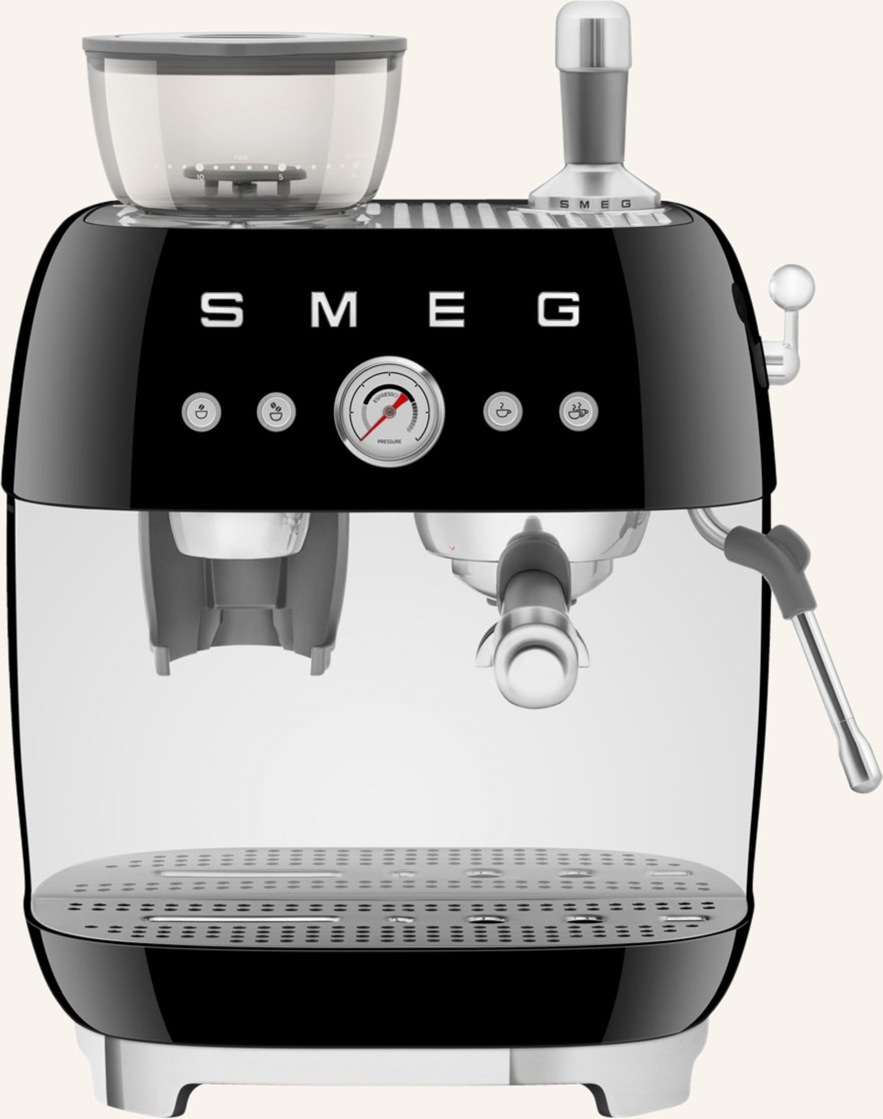 Thumbnail - Smeg Espressomaschine ecf03 Mit Kaffeemühle schwarz