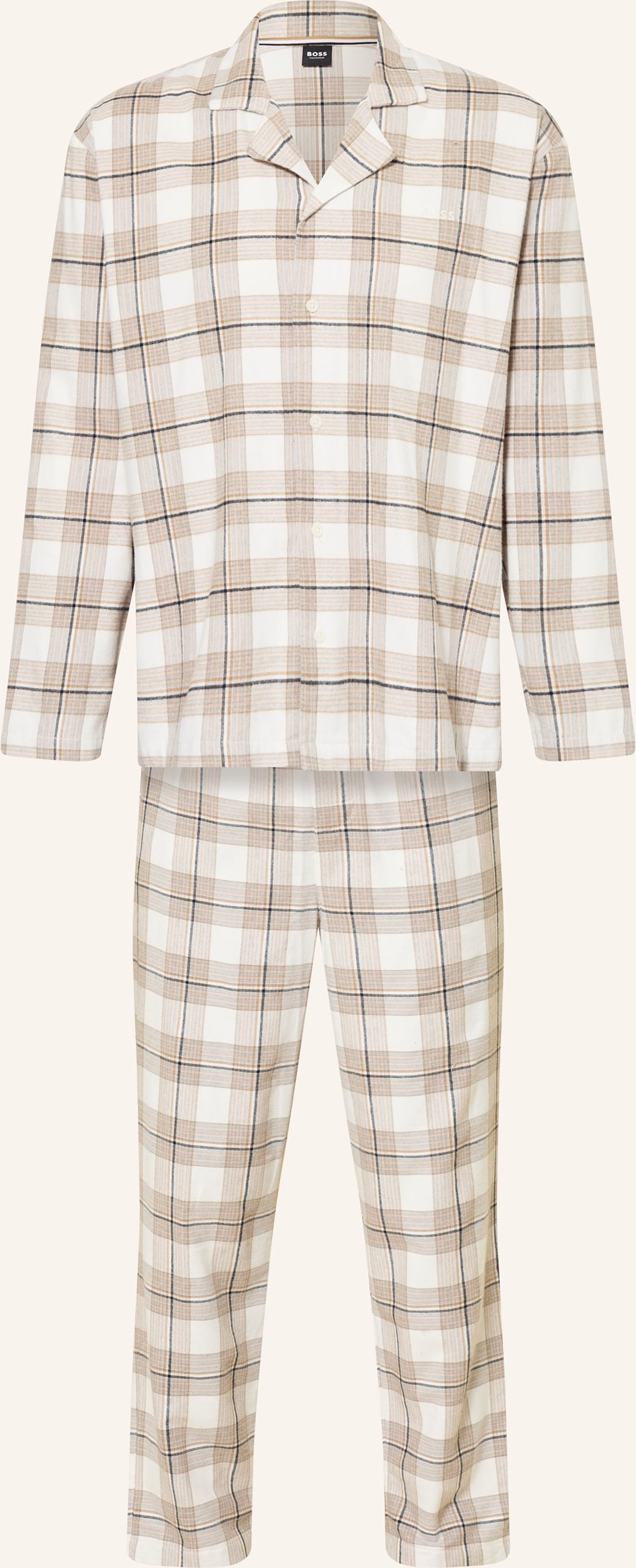 Boss Schlafanzug Holiday beige