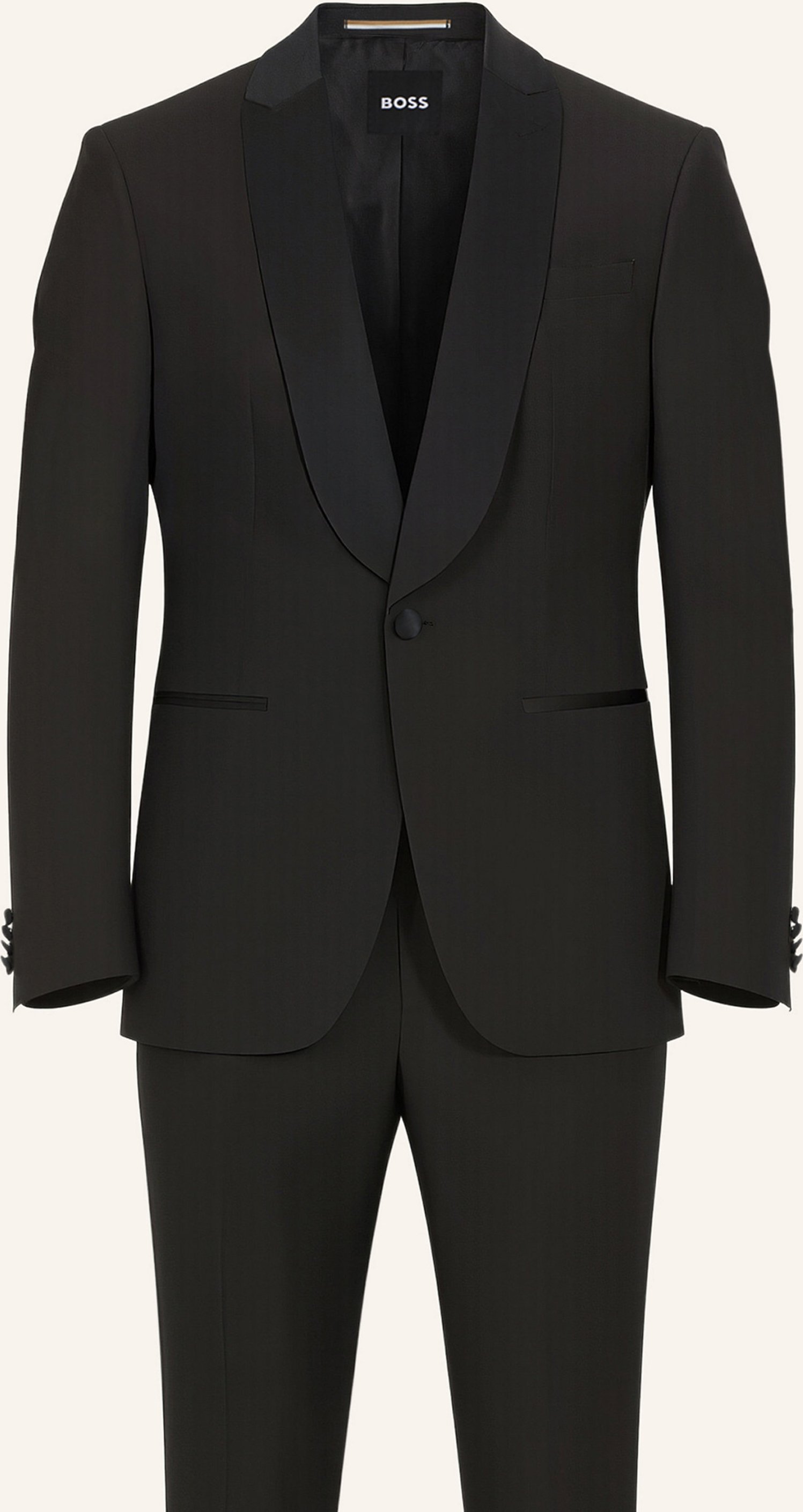 Boss Business Anzug H-Huge-2pcs-Tuxs-254 Slim Fit braun