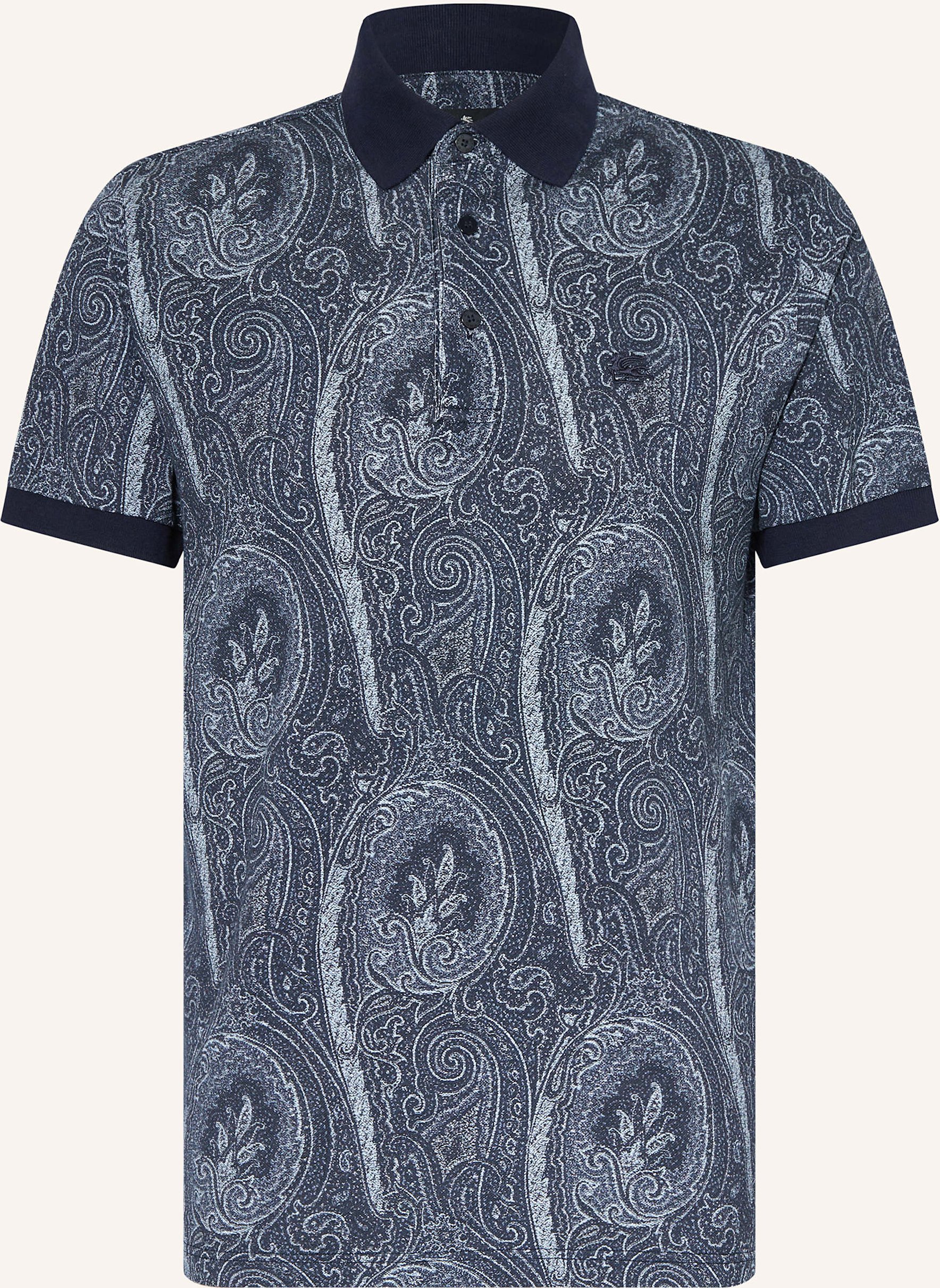 Etro Jersey-Poloshirt Regular Fit blau