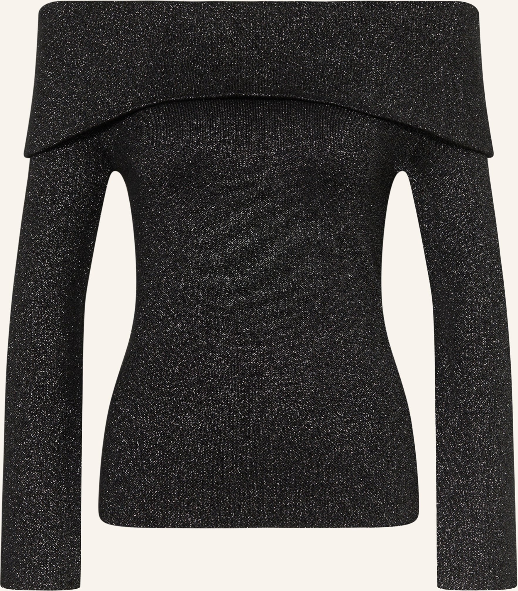 Malina Off-Shoulder-Pullover Cirella Mit Glitzergarn schwarz