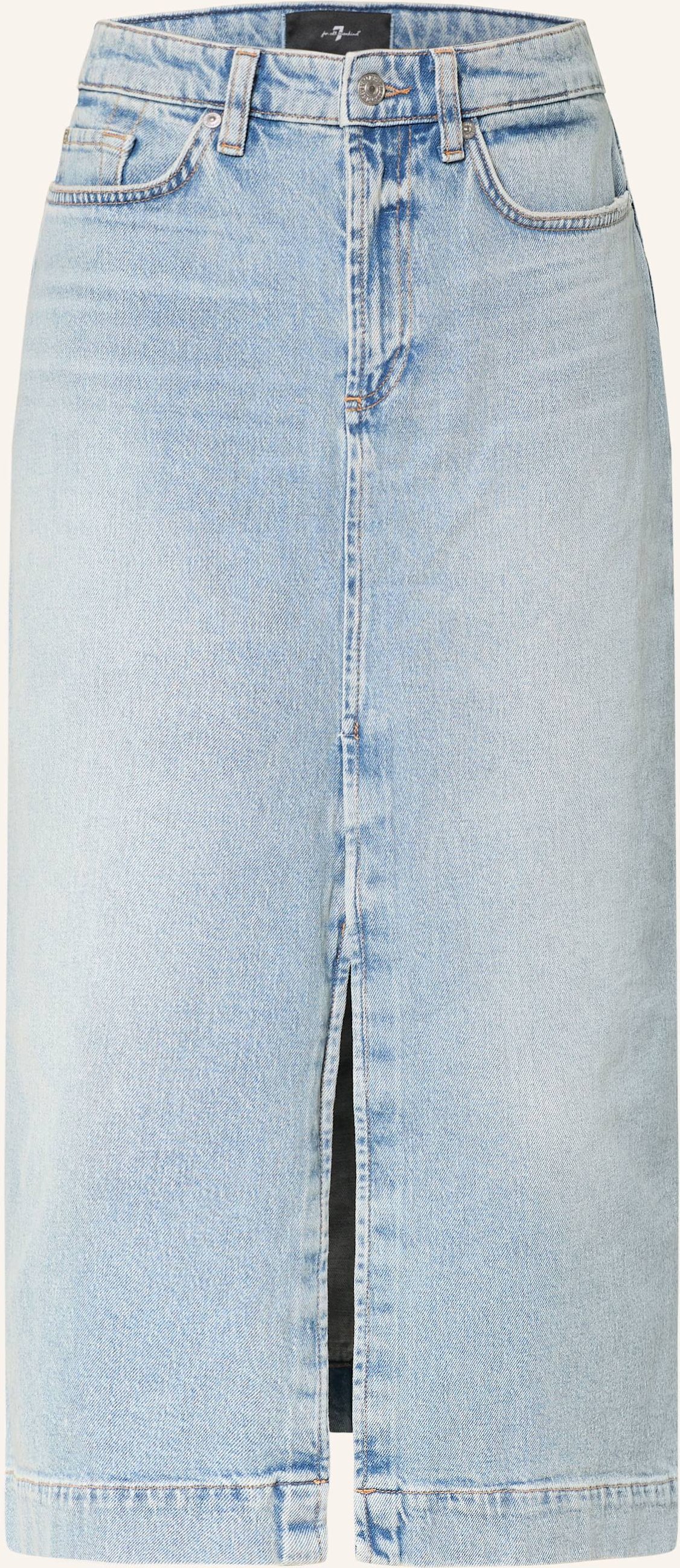 7 For All Mankind Jeansrock Amber blau