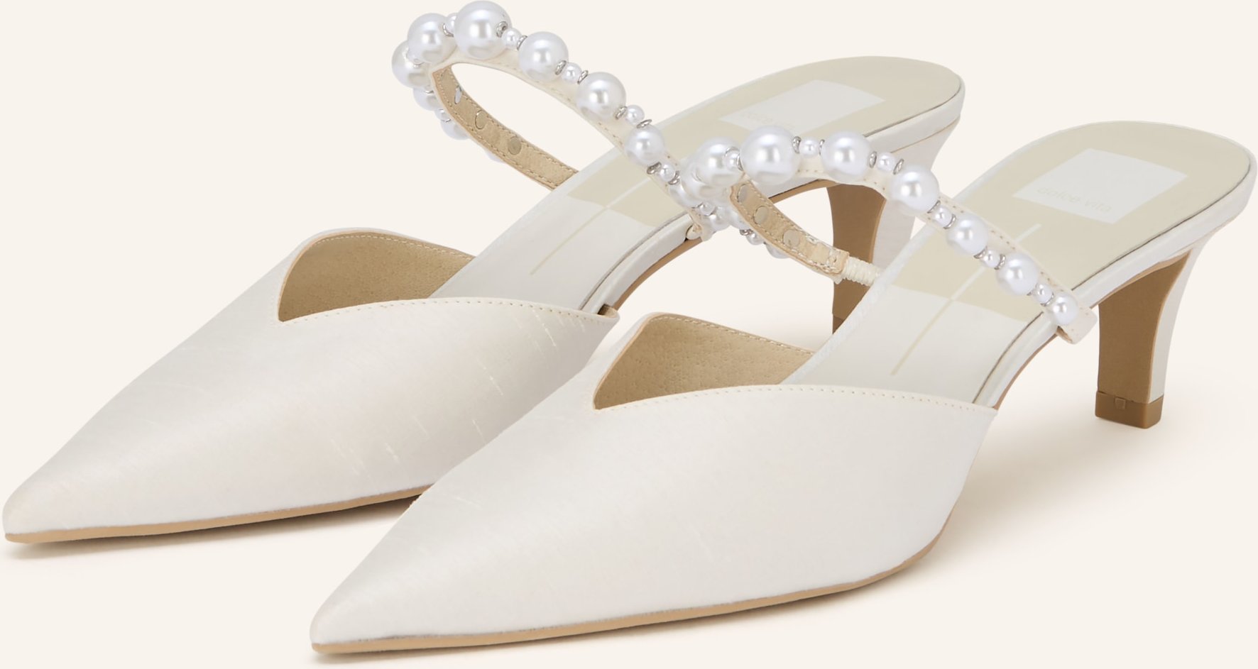 Dolce Vita Mules Kanika Mit Schmuckperlen weiss