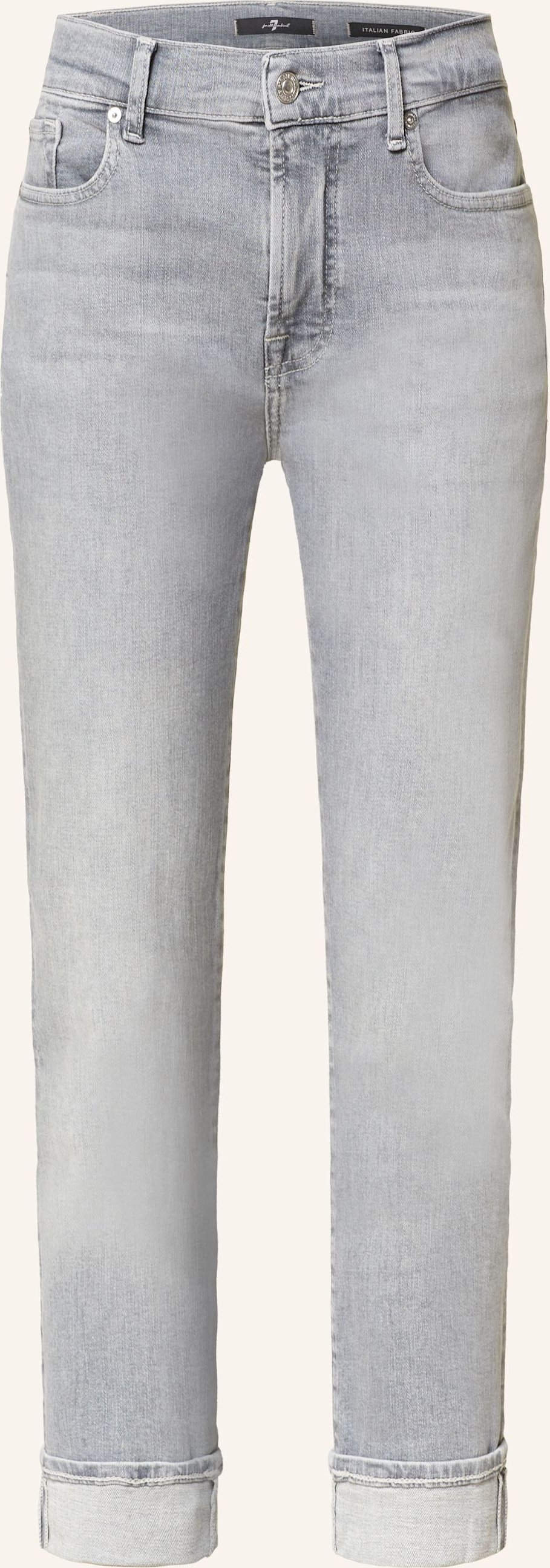7 For All Mankind Boyfriend Jeans Relaxed Skinny Closing Act grau