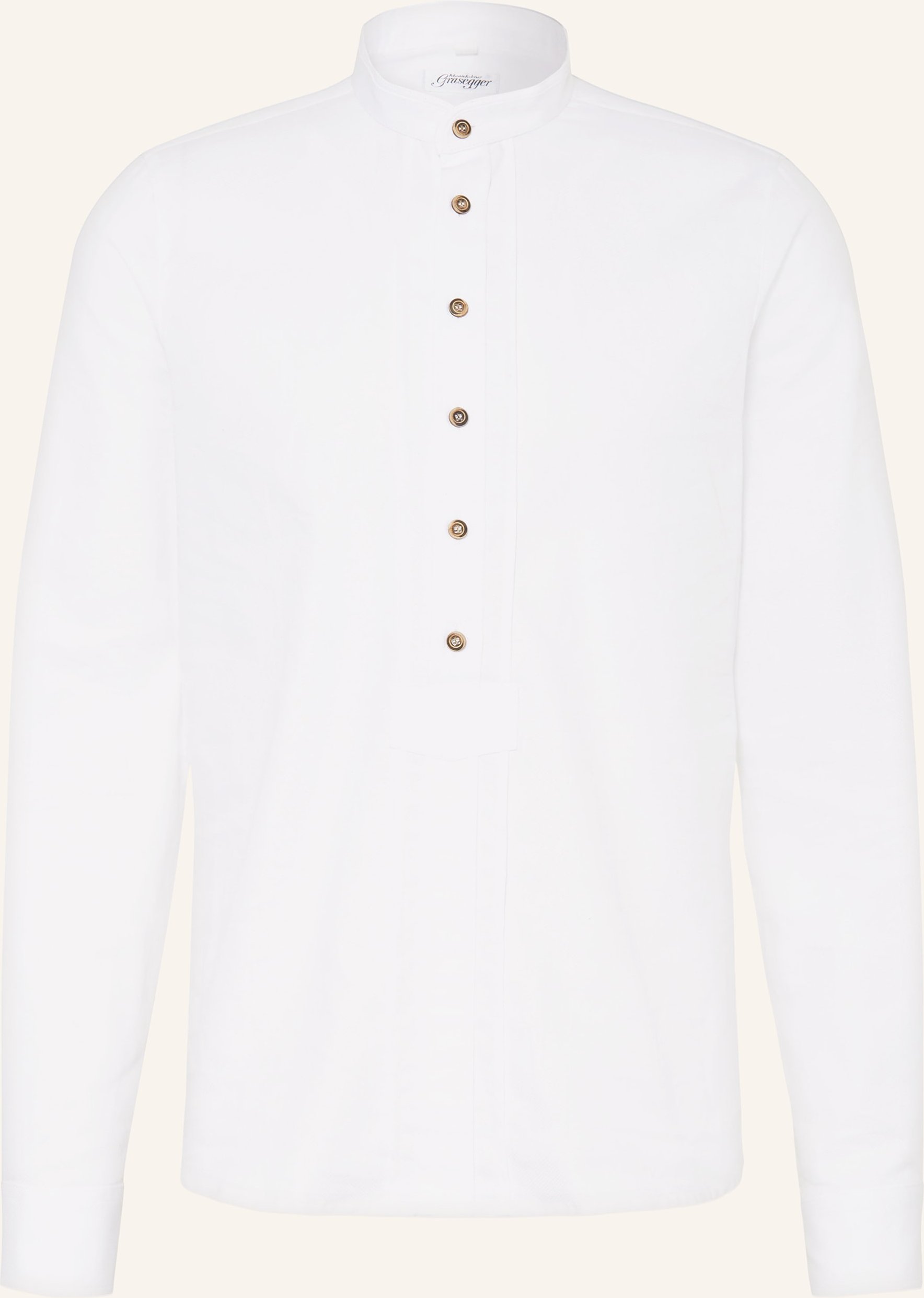 Grasegger Trachtenhemd Kopeke Regular Fit Mit Stehkragen weiss