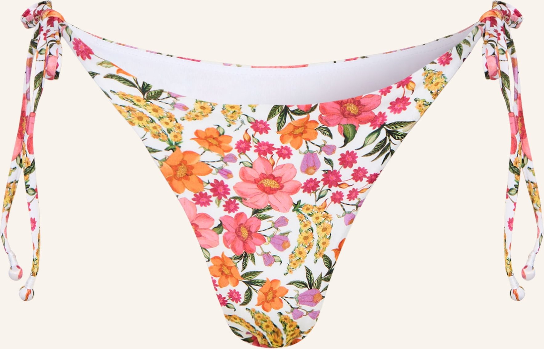 Farm Rio Triangel-Bikini-Hose Banana Flowers weiss