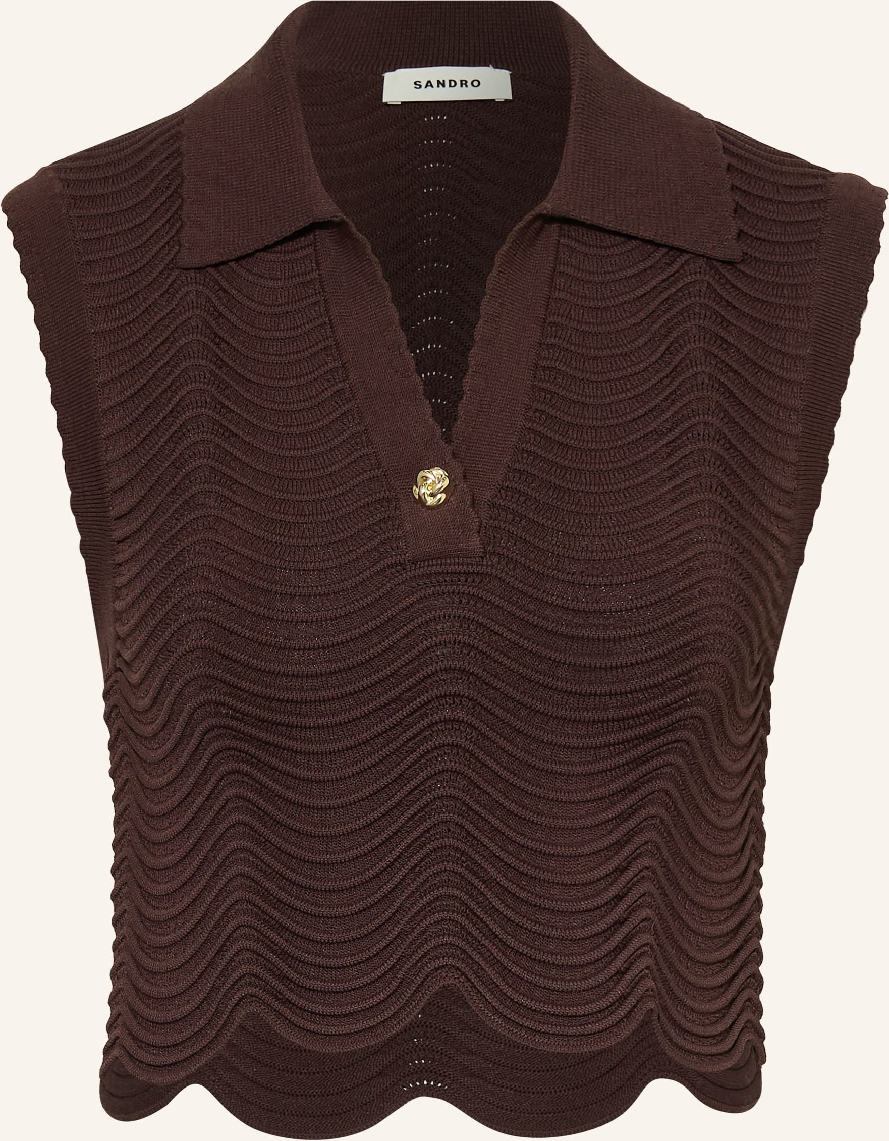 Sandro Cropped-Stricktop braun