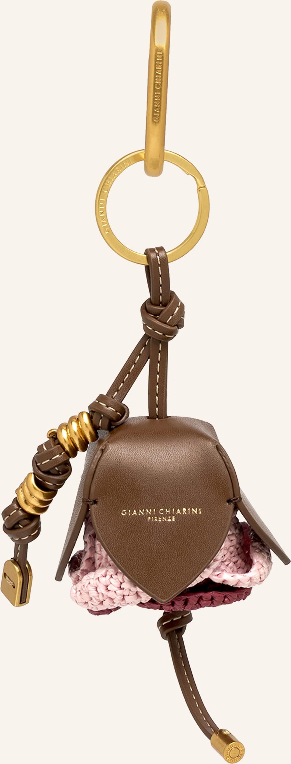 Gianni Chiarini Taschenanhänger Flower braun