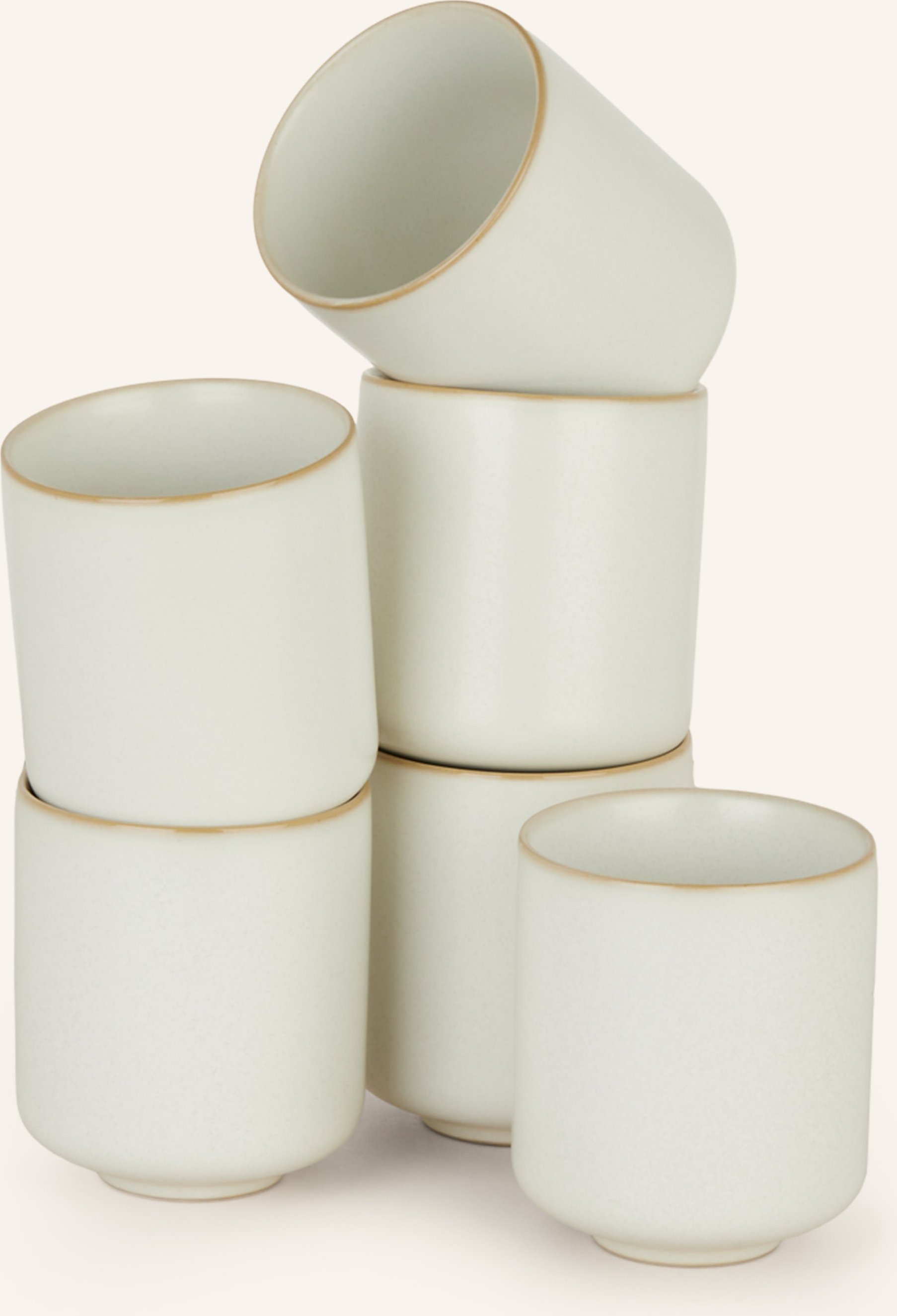 Ferm Living 6er-Set Becher Sekki weiss