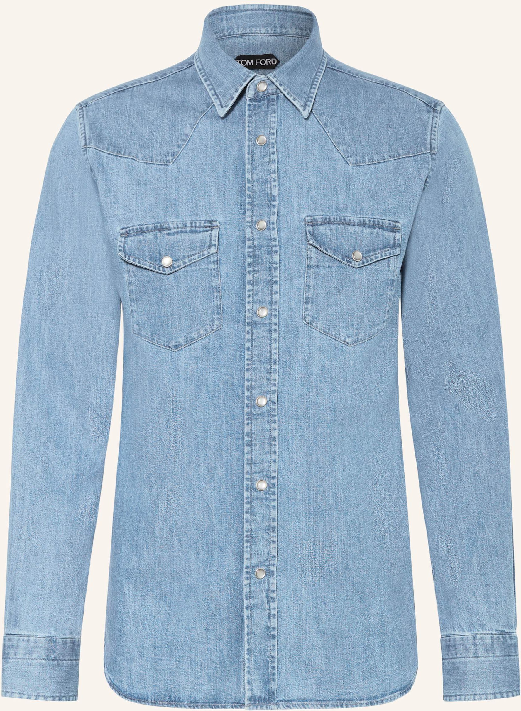 Tom Ford Jeanshemd Slim Fit blau