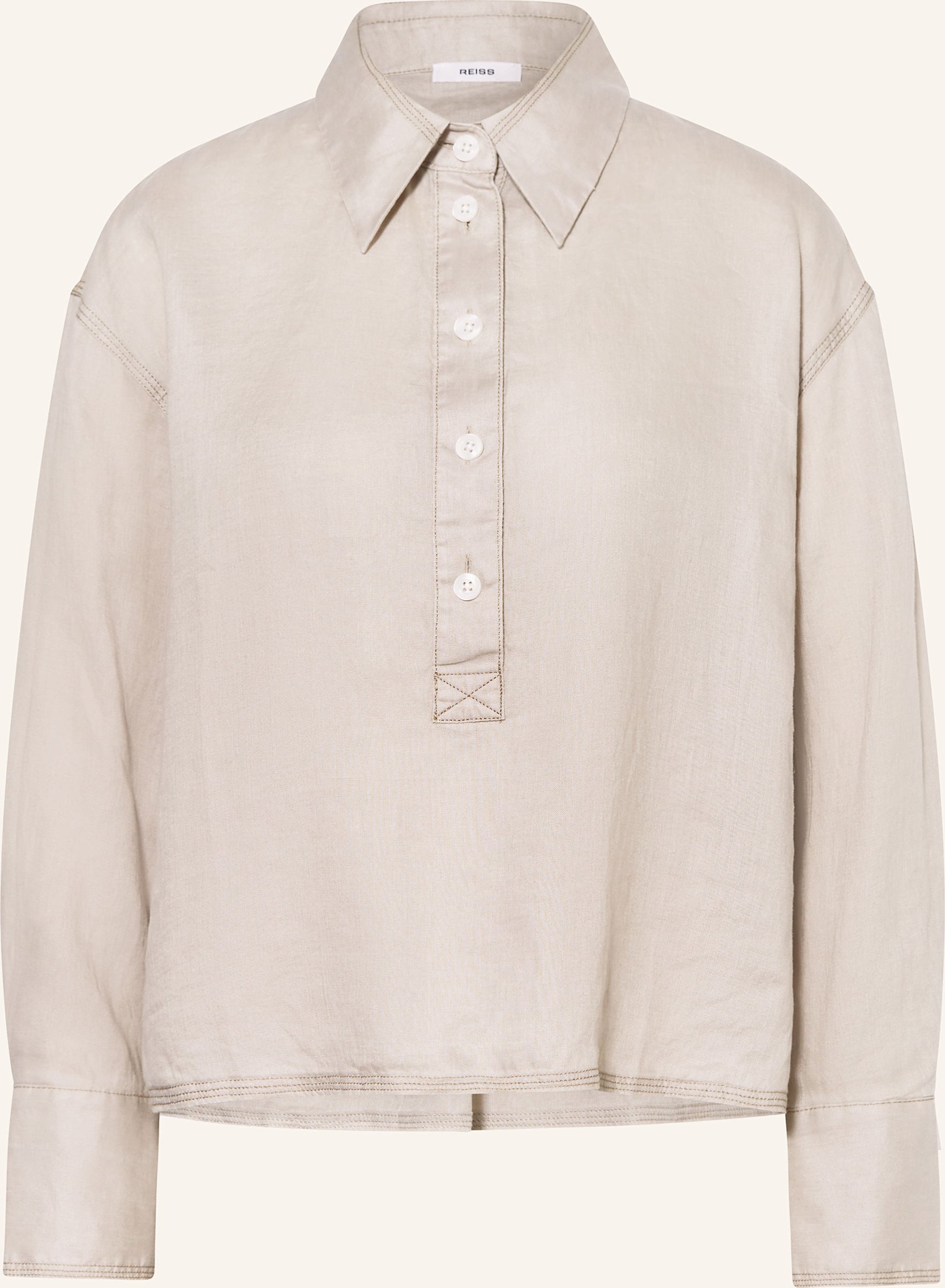 Reiss Blusenshirt Nina Aus Leinen beige