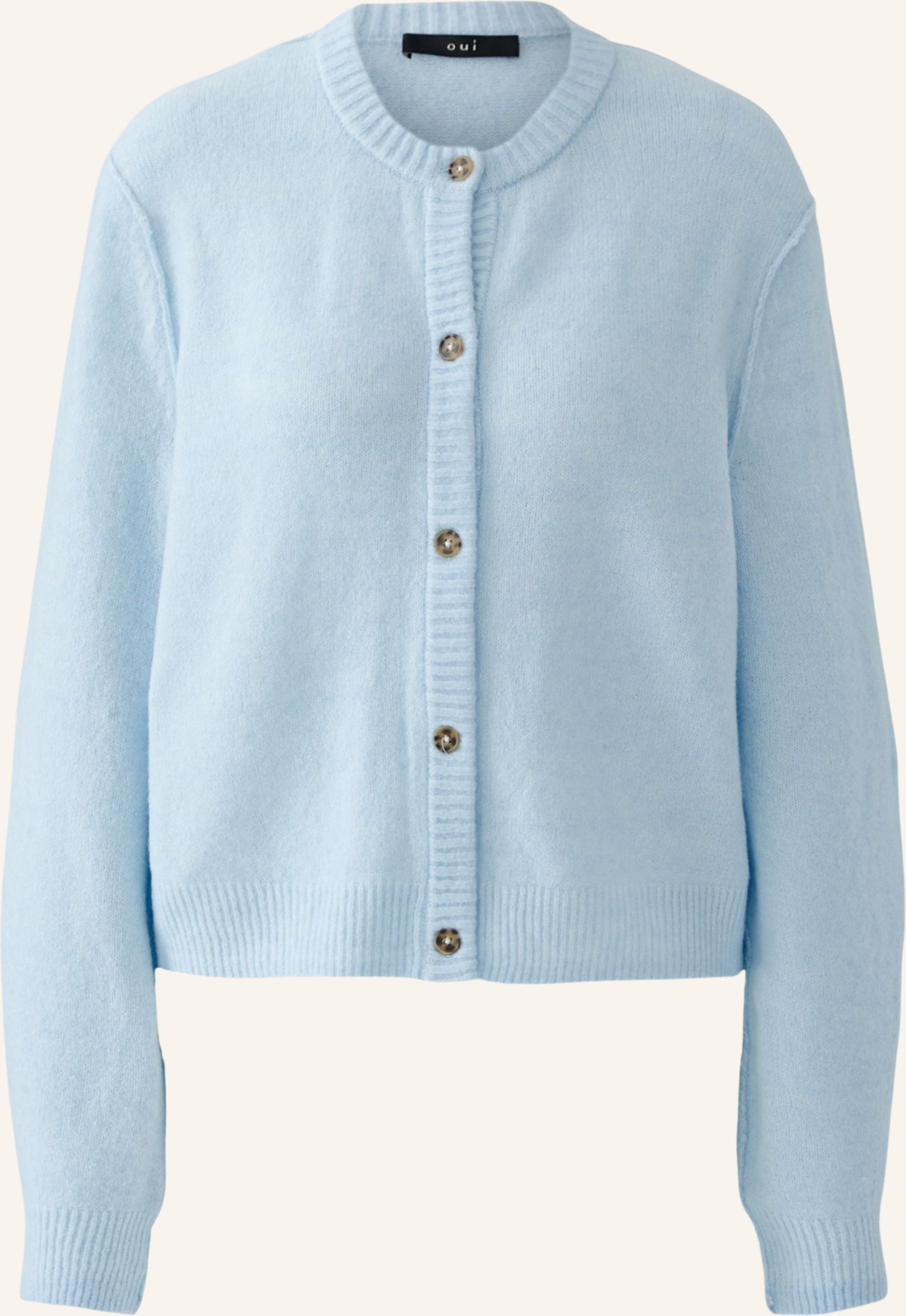 Thumbnail - Oui Strickjacke Ilaya blau