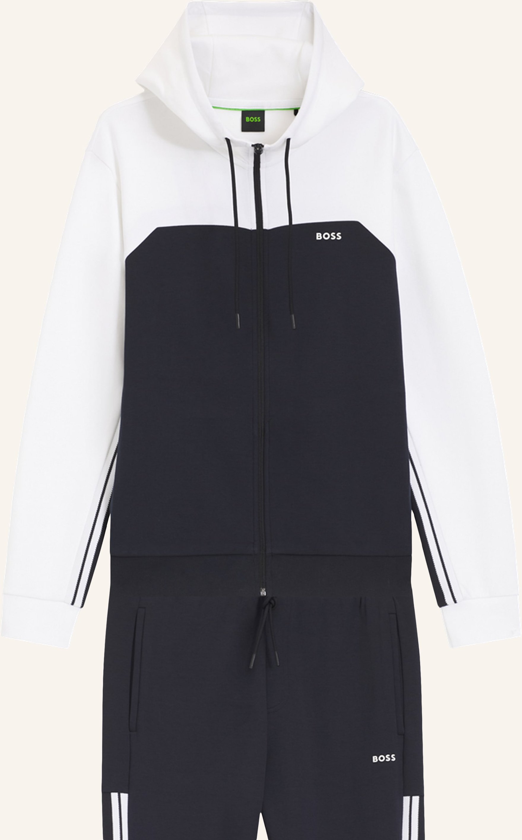 Boss Sweatshirt Sw_Colorblock Hd Tt Regular Fit blau