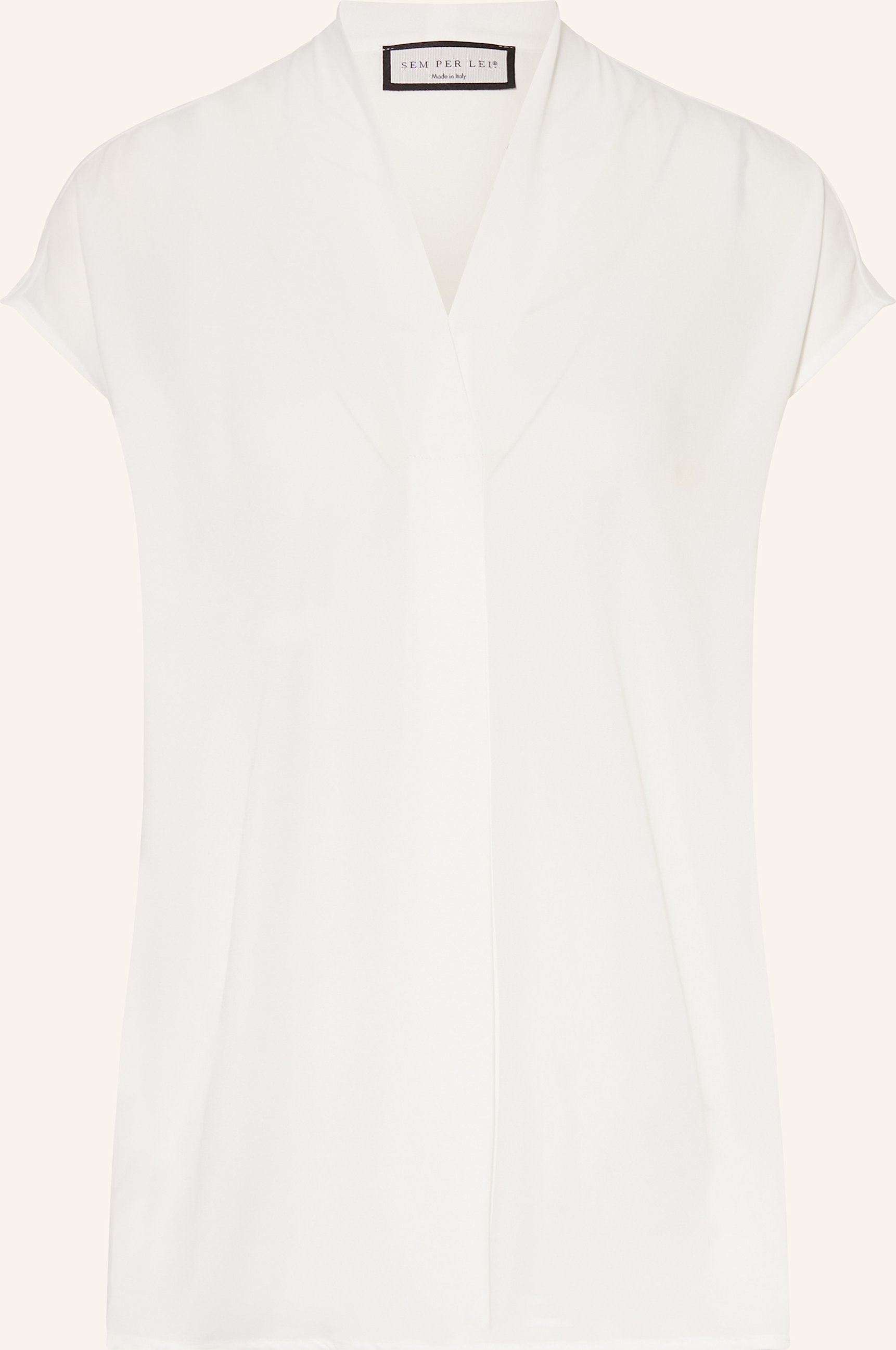 Sem Per Lei Blusenshirt Aus Satin weiss