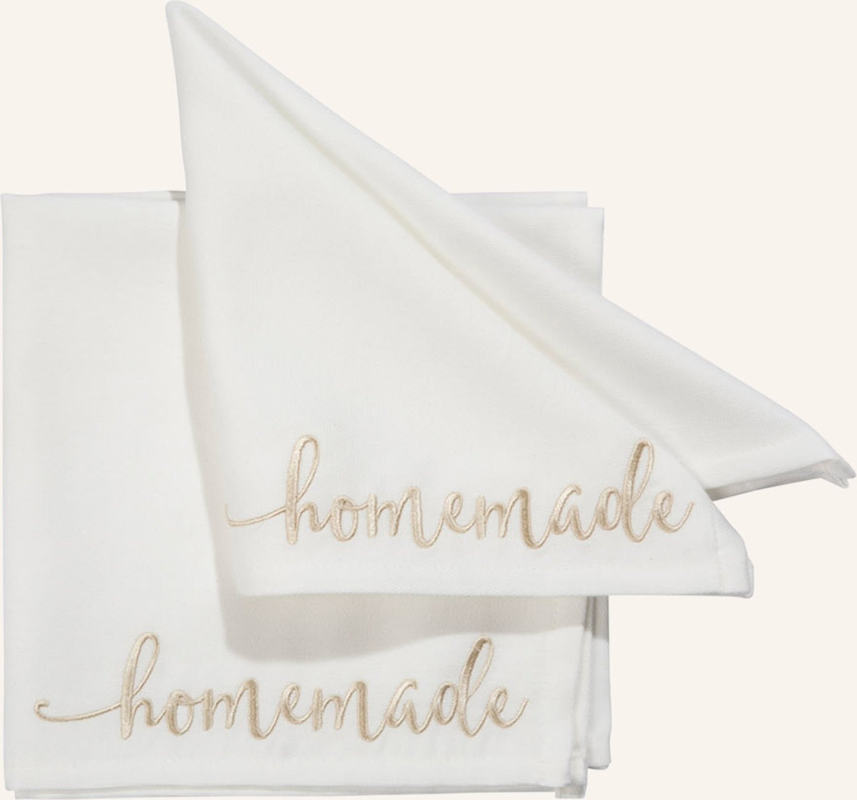 Pichler 2er-Set Stoffservietten Homemade weiss