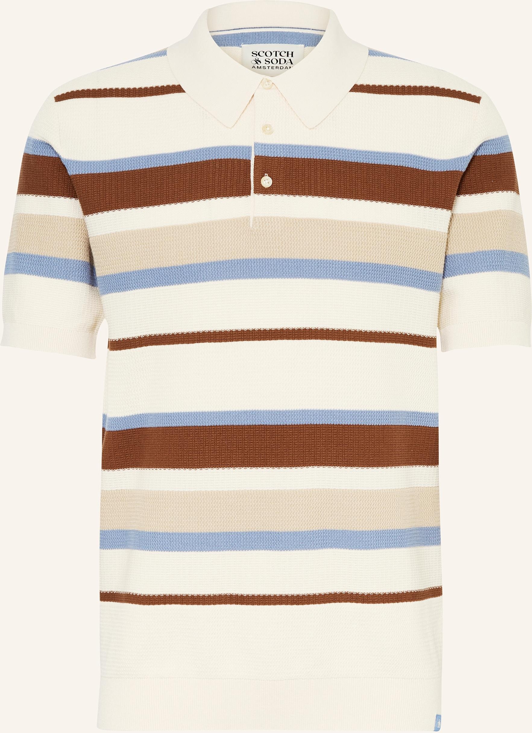 Thumbnail - Scotch & Soda Strick-Poloshirt beige