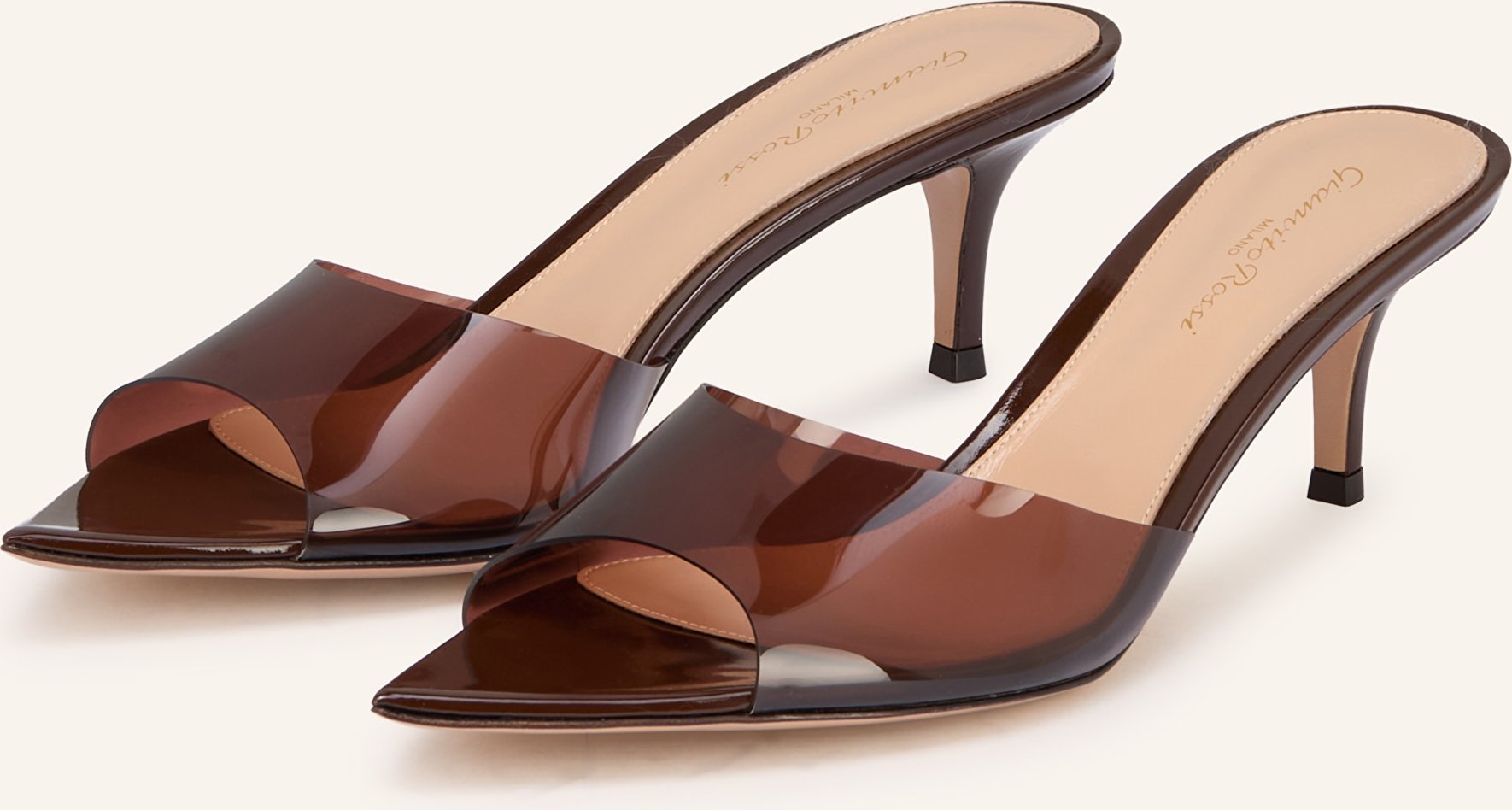 Gianvito Rossi Mules Elle 55 braun