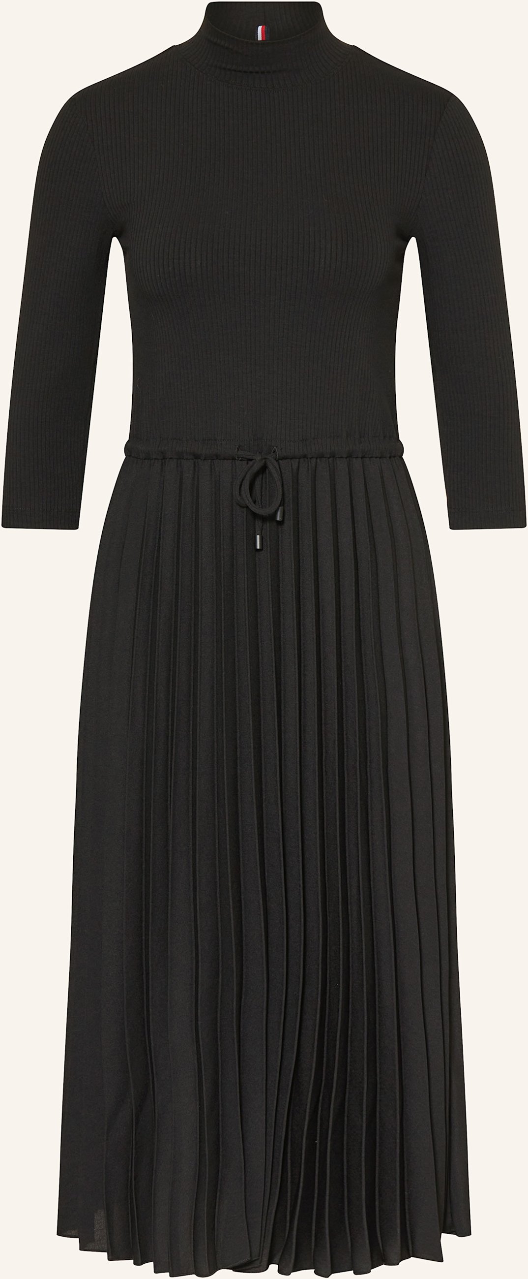 Tommy Hilfiger Kleid Im Materialmix Mit 3/4-Arm schwarz