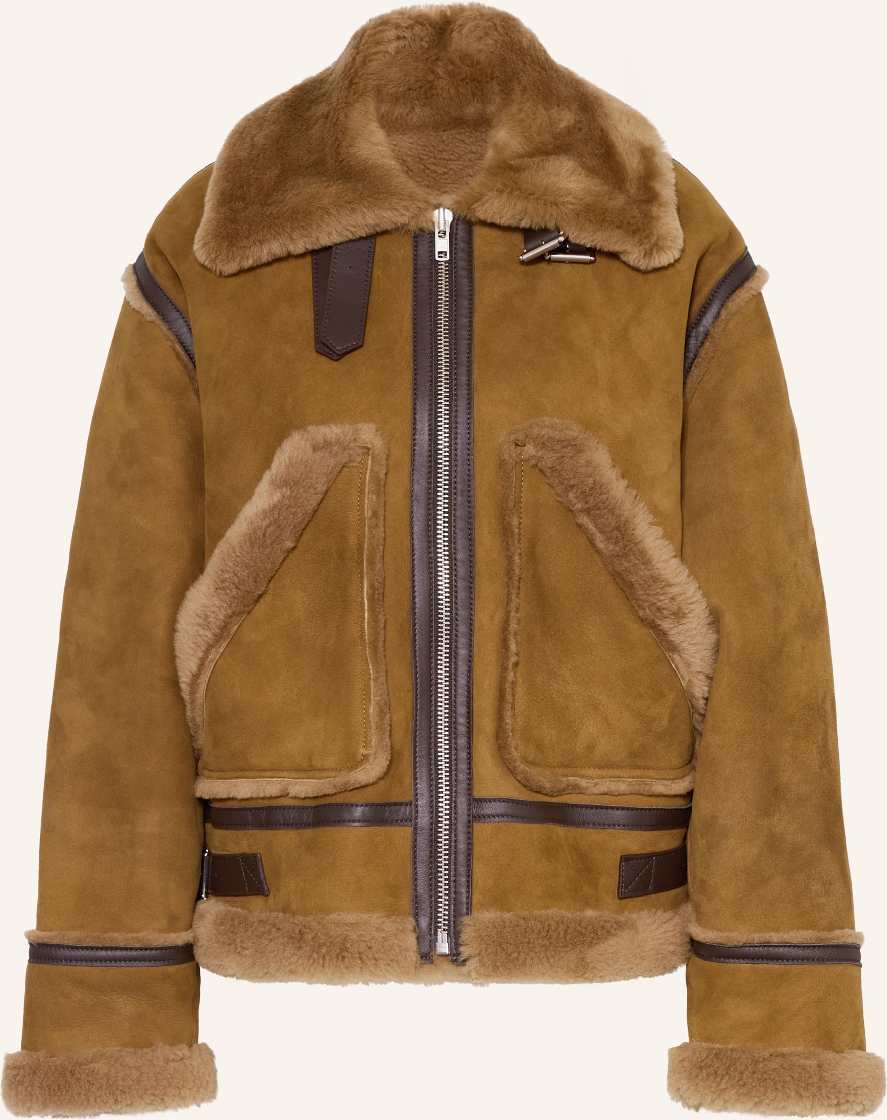 Ba&Sh Lederjacke Duli braun