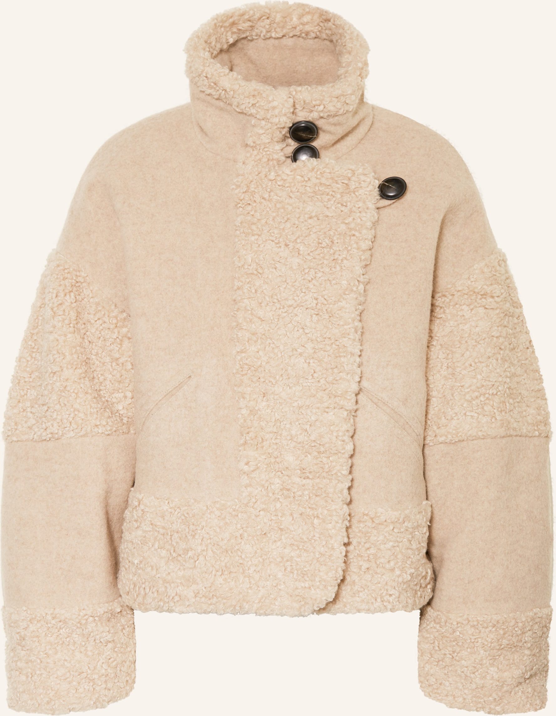 Ba&Sh Jacke Fleet Im Materialmix weiss