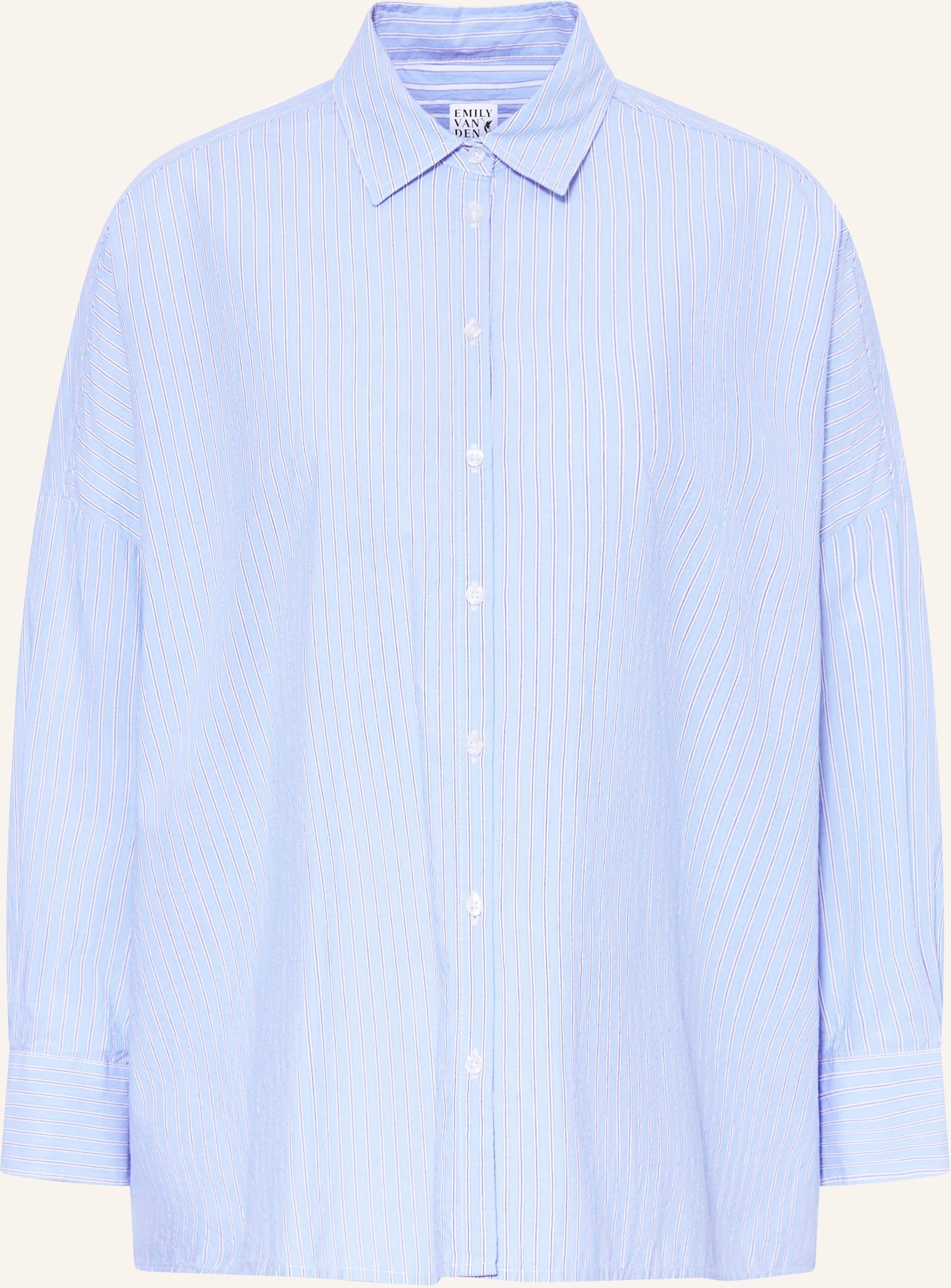 Emily Van Den Bergh Hemdbluse Mit 3/4-Arm blau