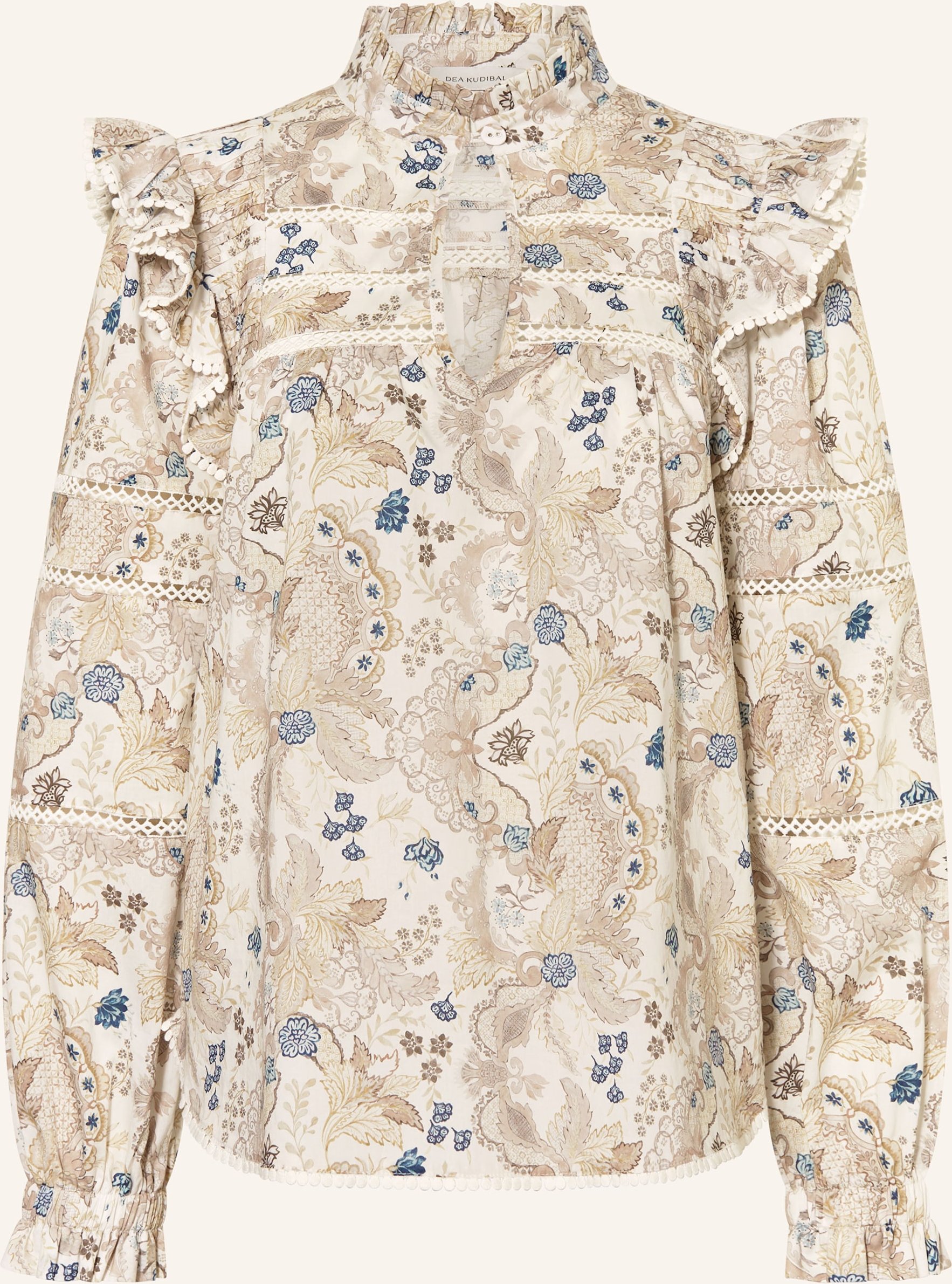 Dea Kudibal Blusenshirt Yaradea Mit Rüschen beige