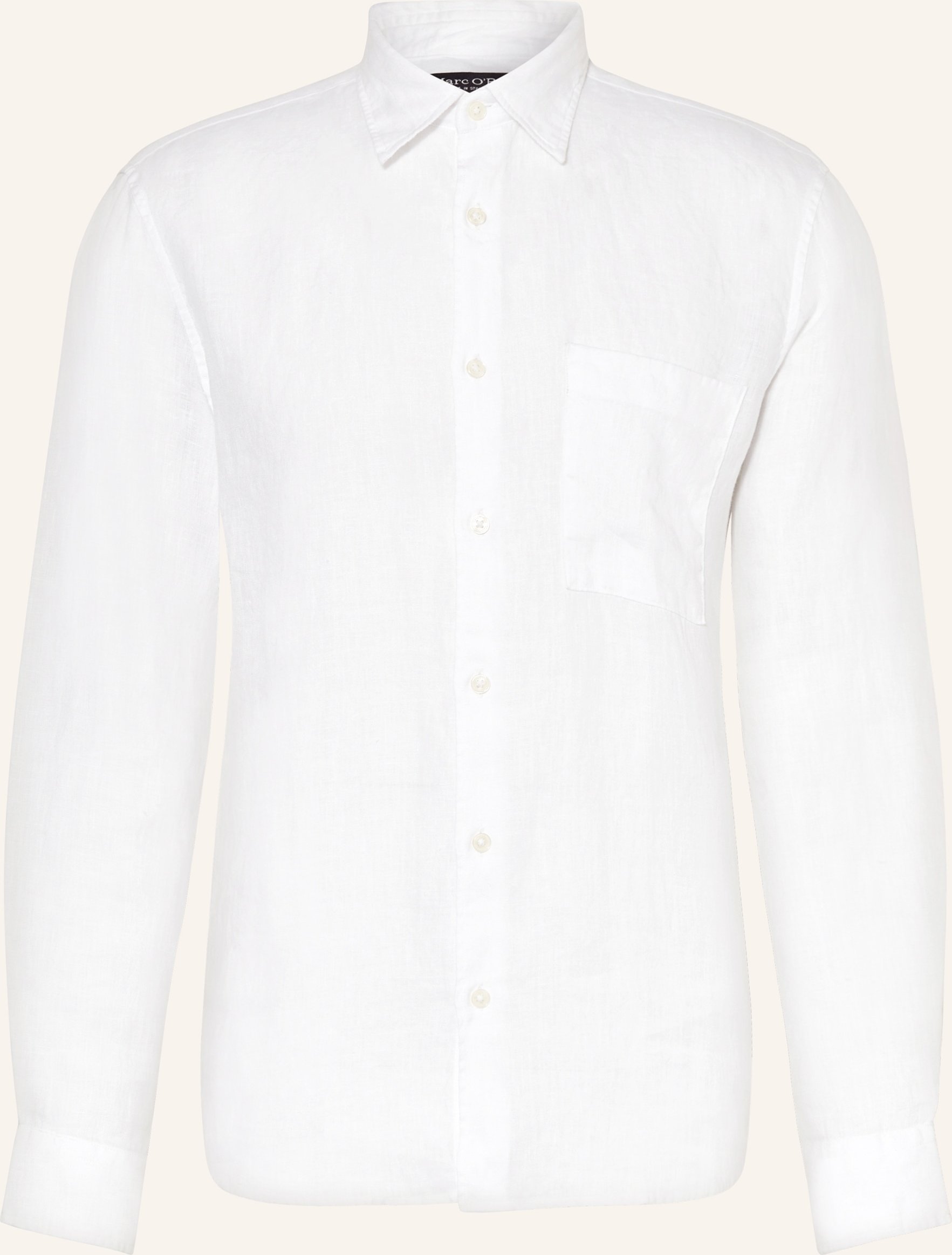 Thumbnail - Marc O'polo Leinenhemd Regular Fit weiss