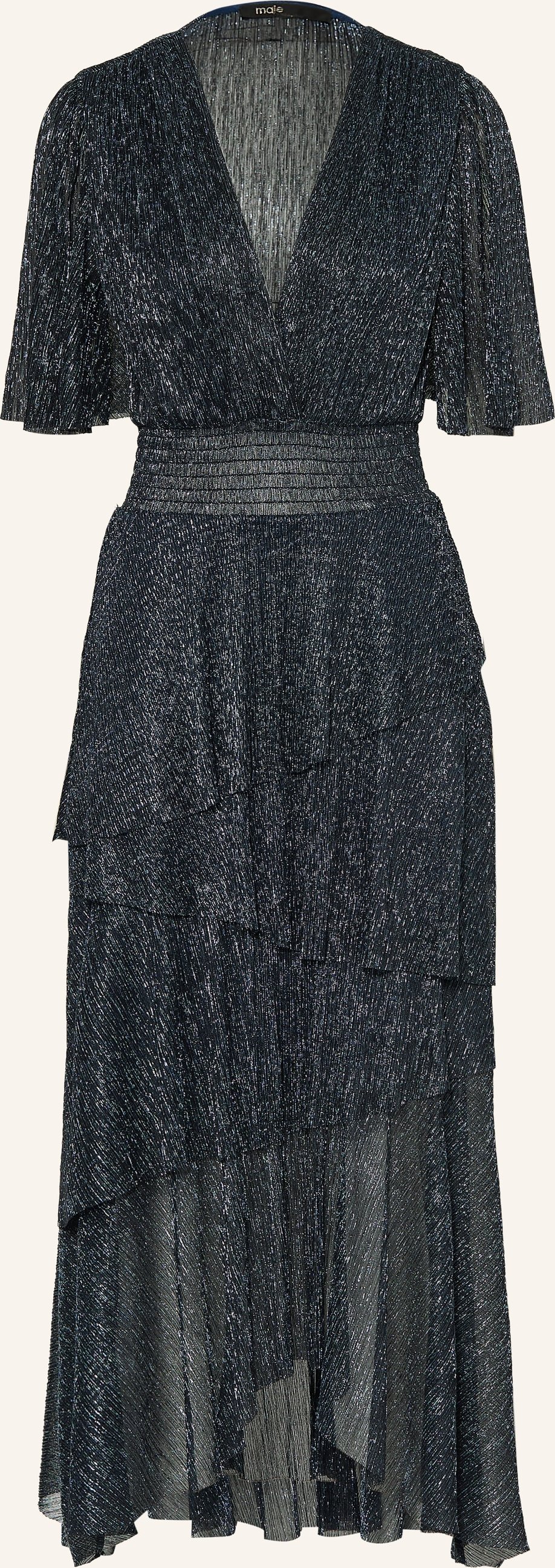 Maje Cocktailkleid Mit Glitzergarn blau