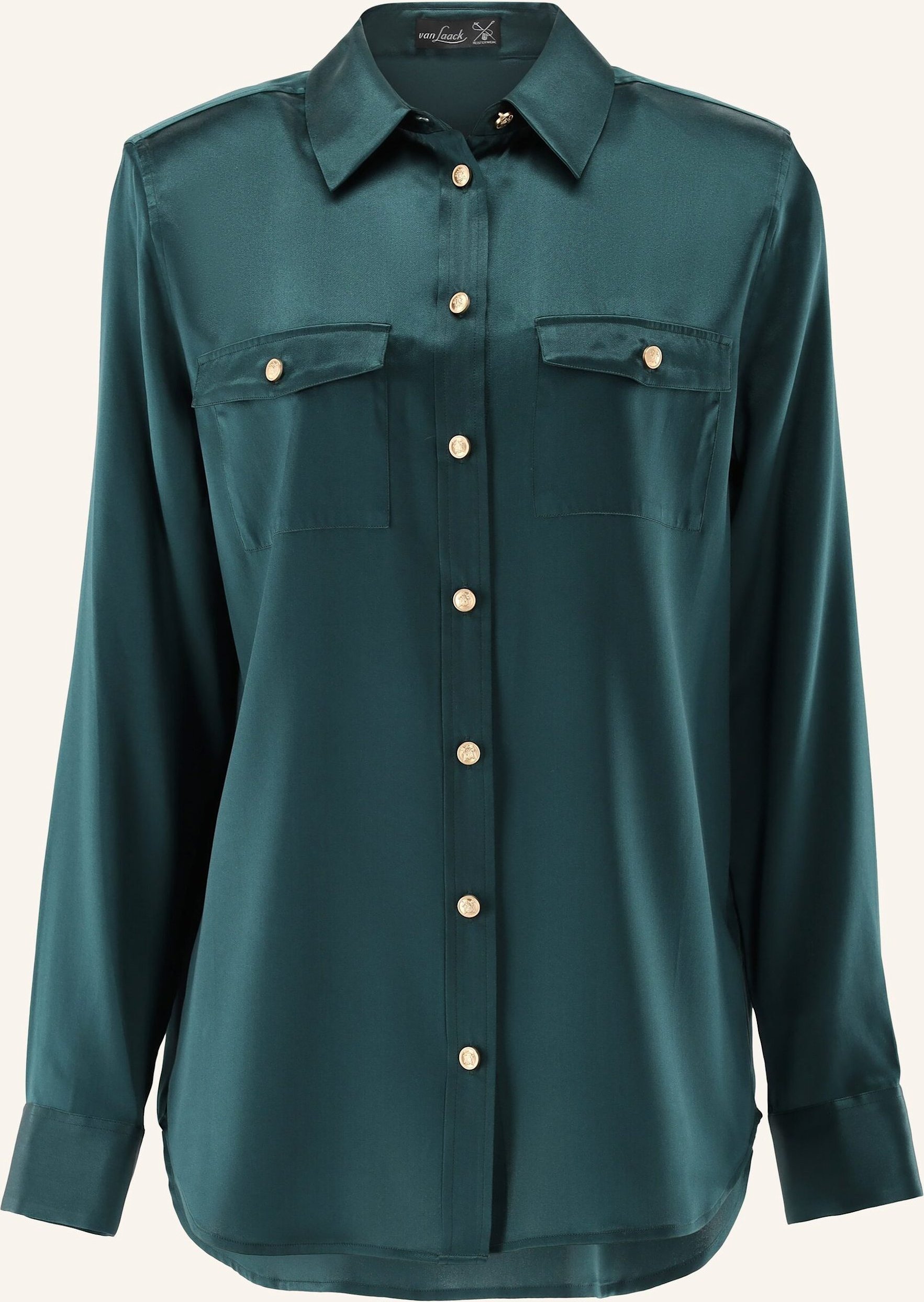 Van Laack Bluse Modern Fit gruen