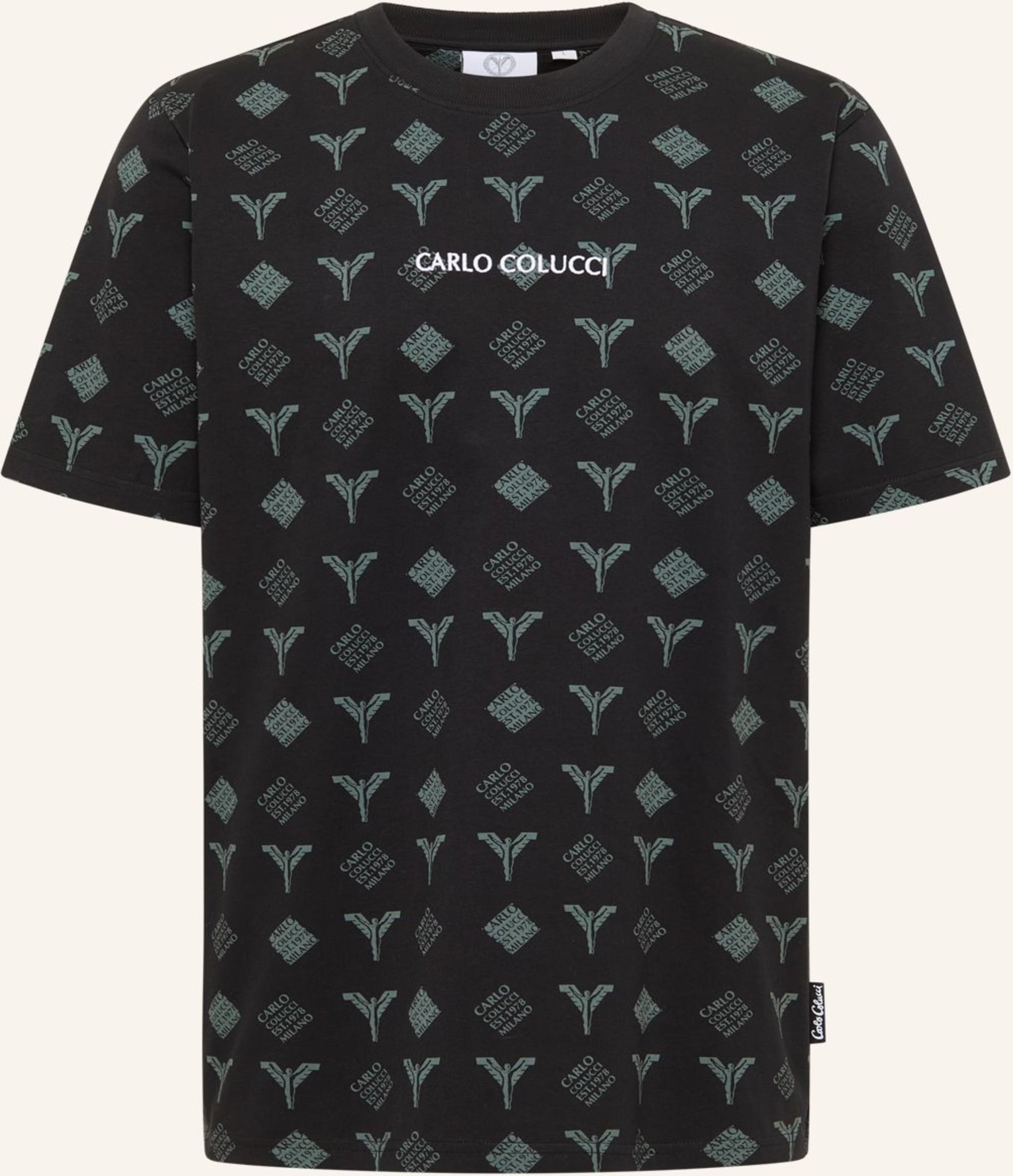 Carlo Colucci Logo T-Shirt - Black Friday Falchi schwarz