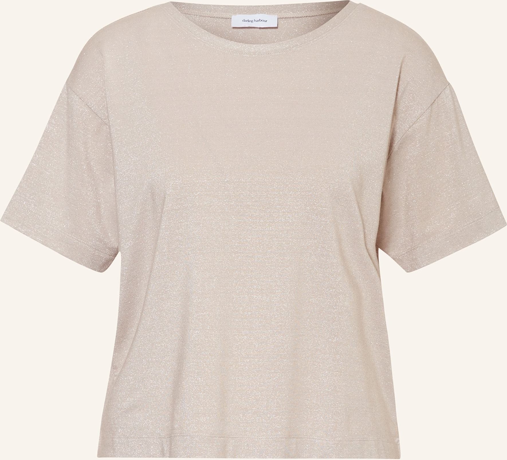 Darling Harbour T-Shirt Mit Glitzergarn beige