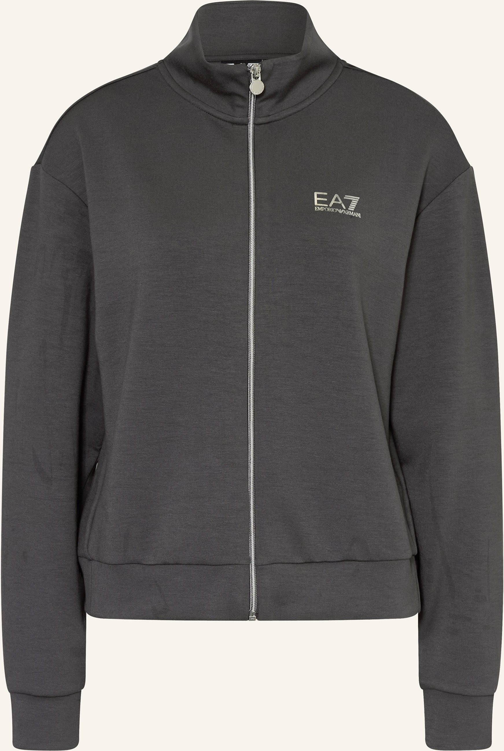 ea7 Emporio Armani Sweatjacke Mit Schmucksteinen grau