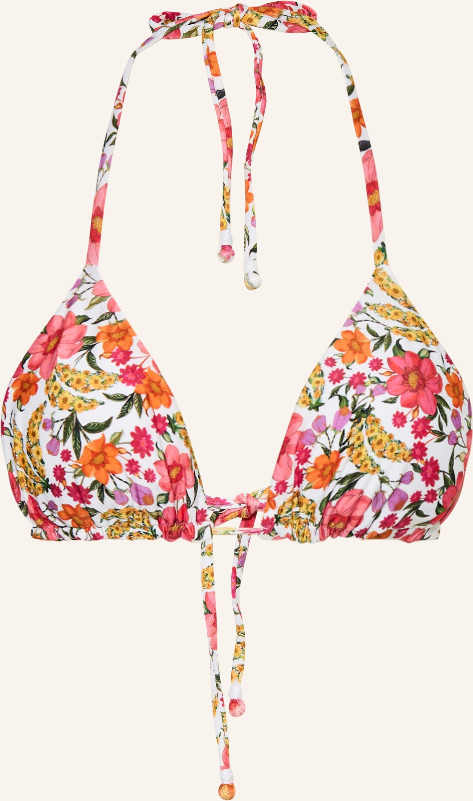 Farm Rio Triangel-Bikini-Top Banana Flowers weiss